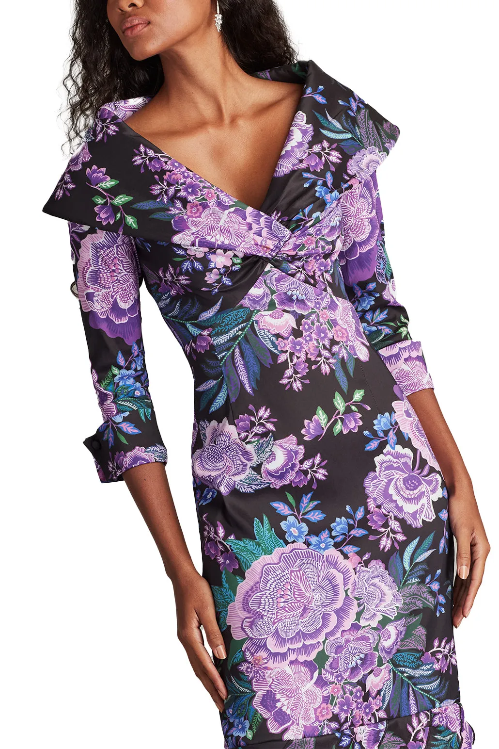 Blythe Floral Portrait Collar Gown BKPFL sold by Lord & Taylor product image thumbnail 2