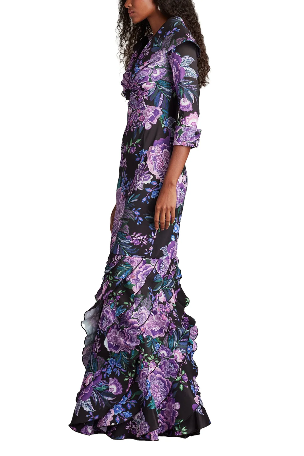 Blythe Floral Portrait Collar Gown BKPFL sold by Lord & Taylor product image thumbnail 5