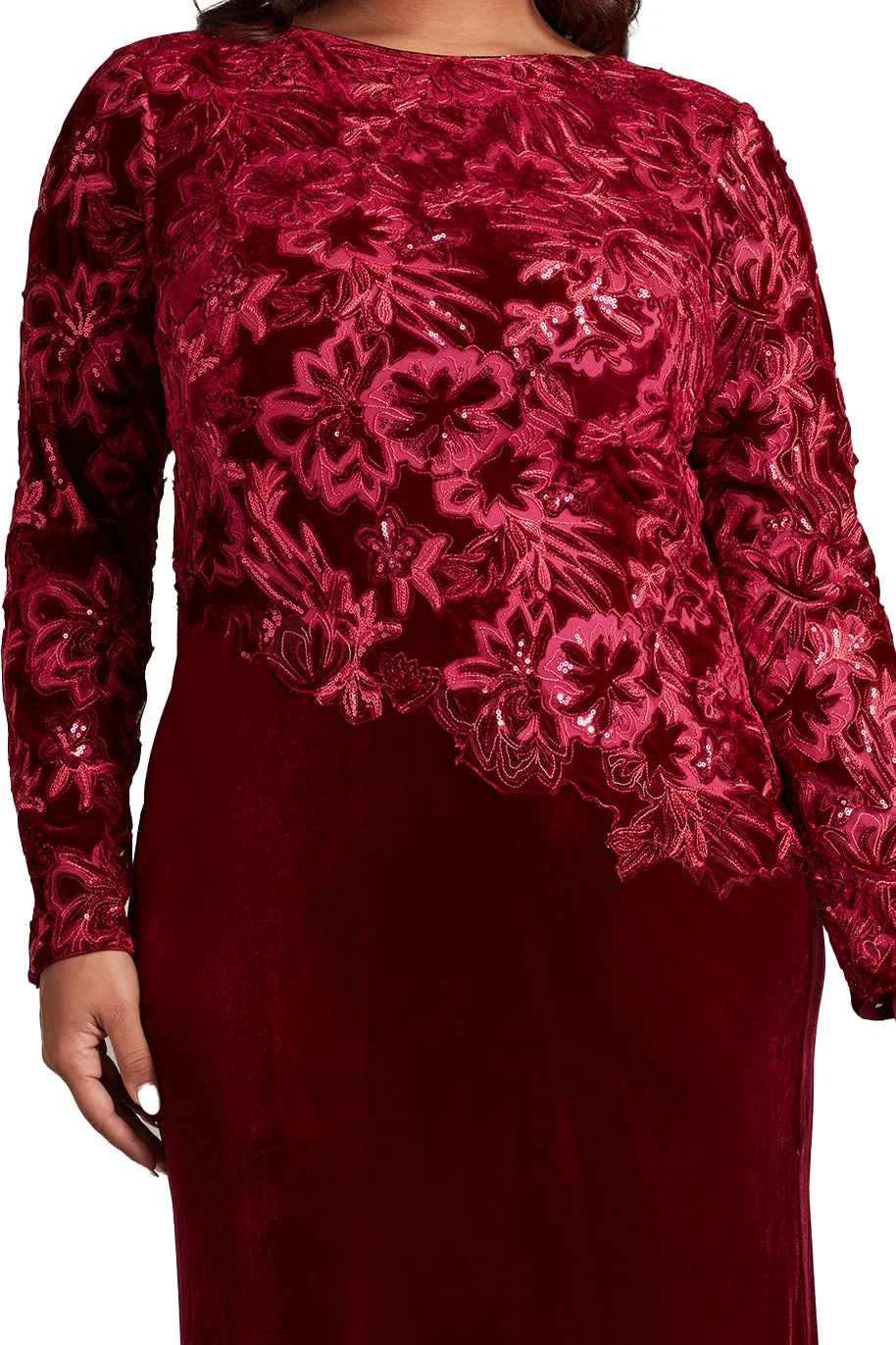 Gatlin Sequin Burnout Velvet Gown - PLUS SIZE RORED sold by Lord & Taylor product image thumbnail 3