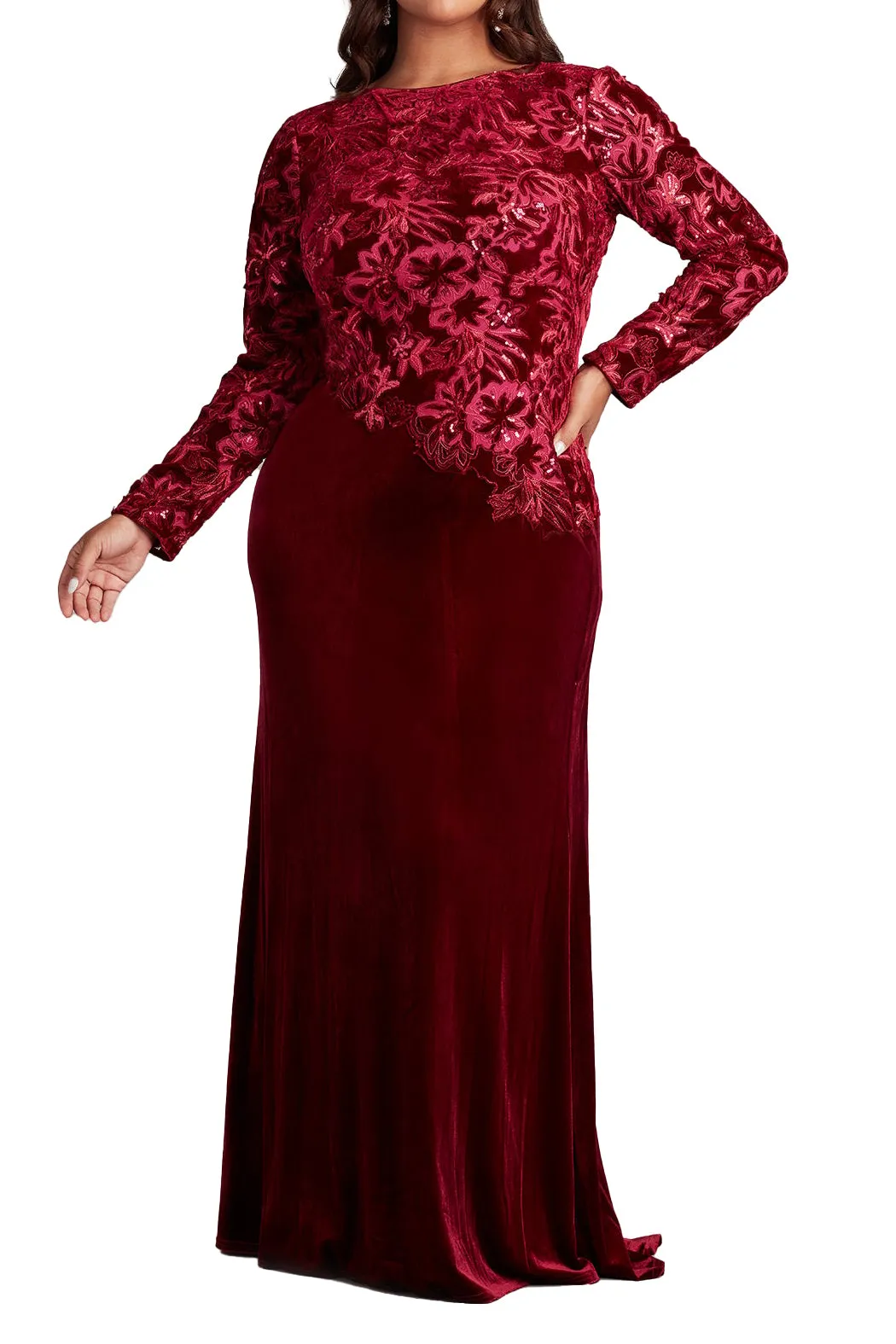 Gatlin Sequin Burnout Velvet Gown - PLUS SIZE RORED sold by Lord & Taylor product image thumbnail 4