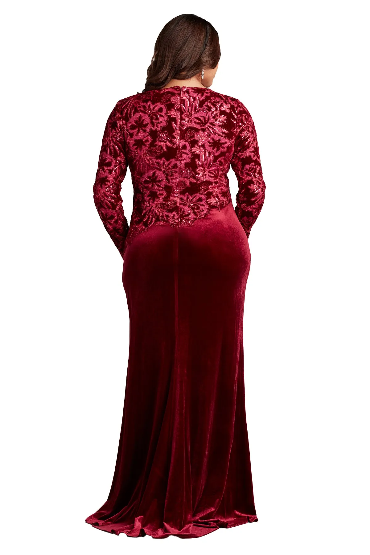 Gatlin Sequin Burnout Velvet Gown - PLUS SIZE RORED sold by Lord & Taylor