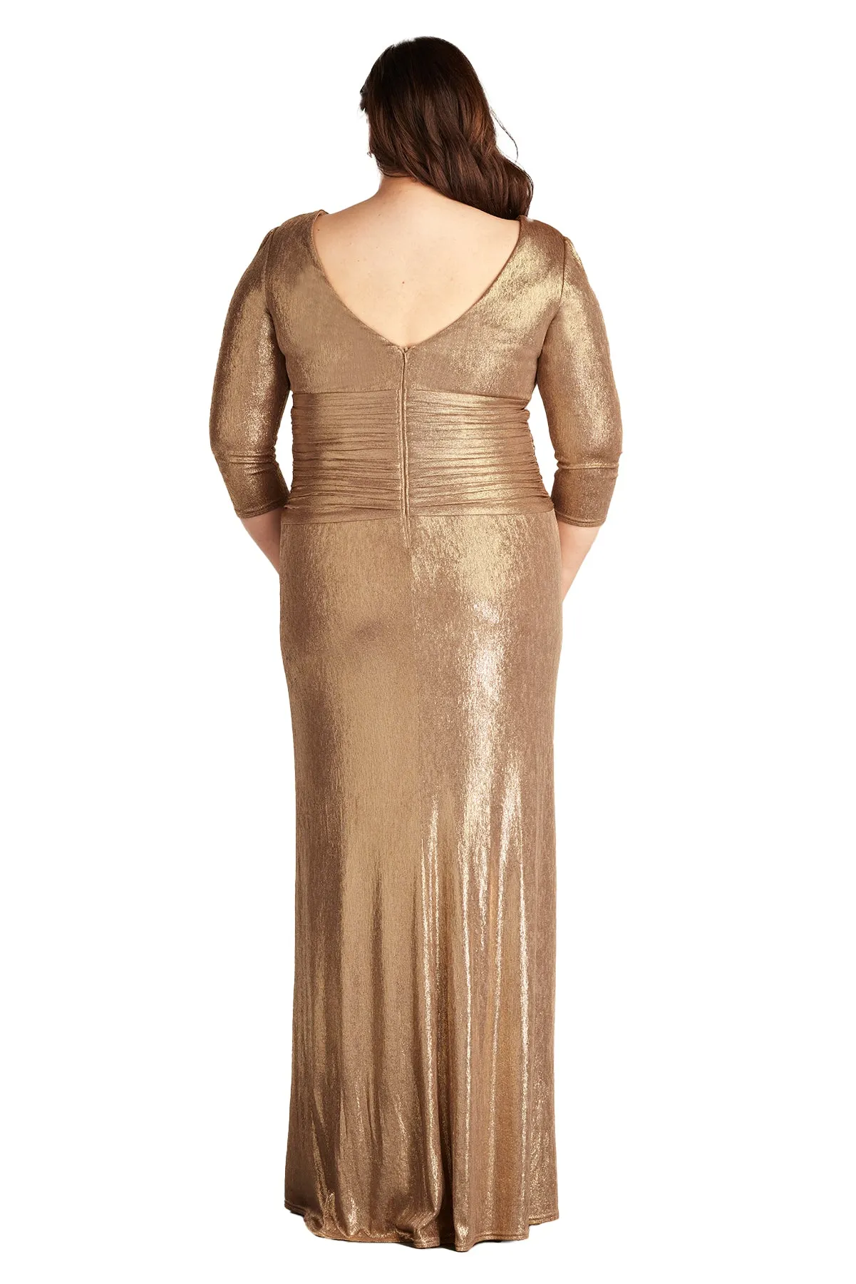 Ryah Metallic Twist Drape Gown - PLUS SIZE GDDST sold by Lord & Taylor product image thumbnail 2
