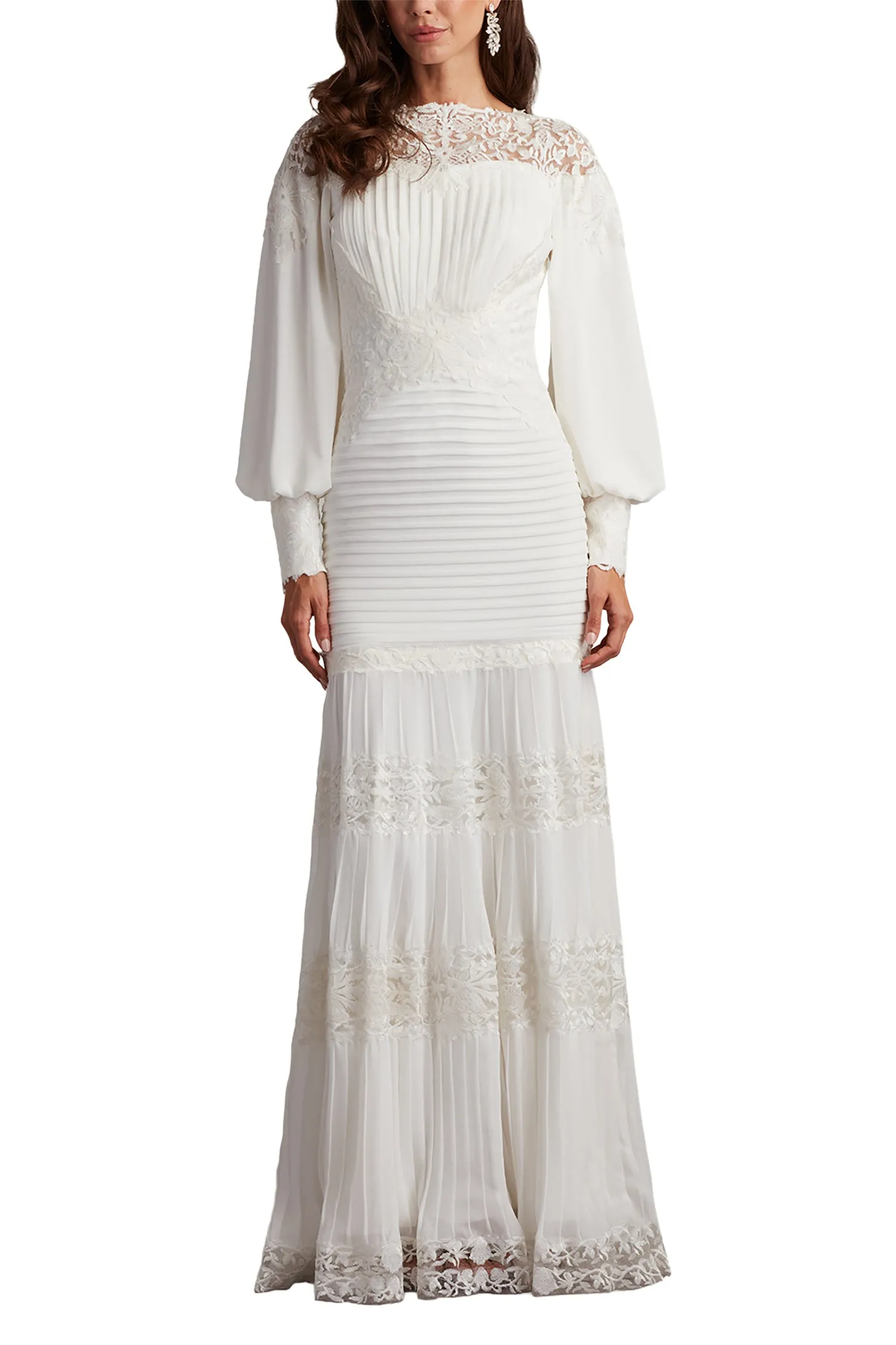 Silverado Blouson Sleeve Gown IVORY sold by Lord & Taylor product image thumbnail 5