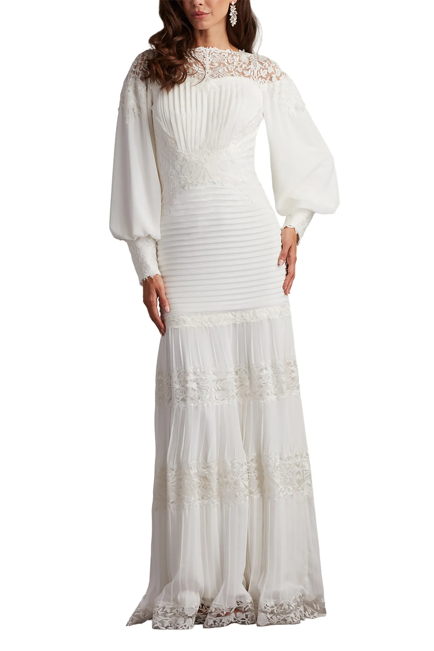 Silverado Blouson Sleeve Gown IVORY sold by Lord & Taylor product image thumbnail 4