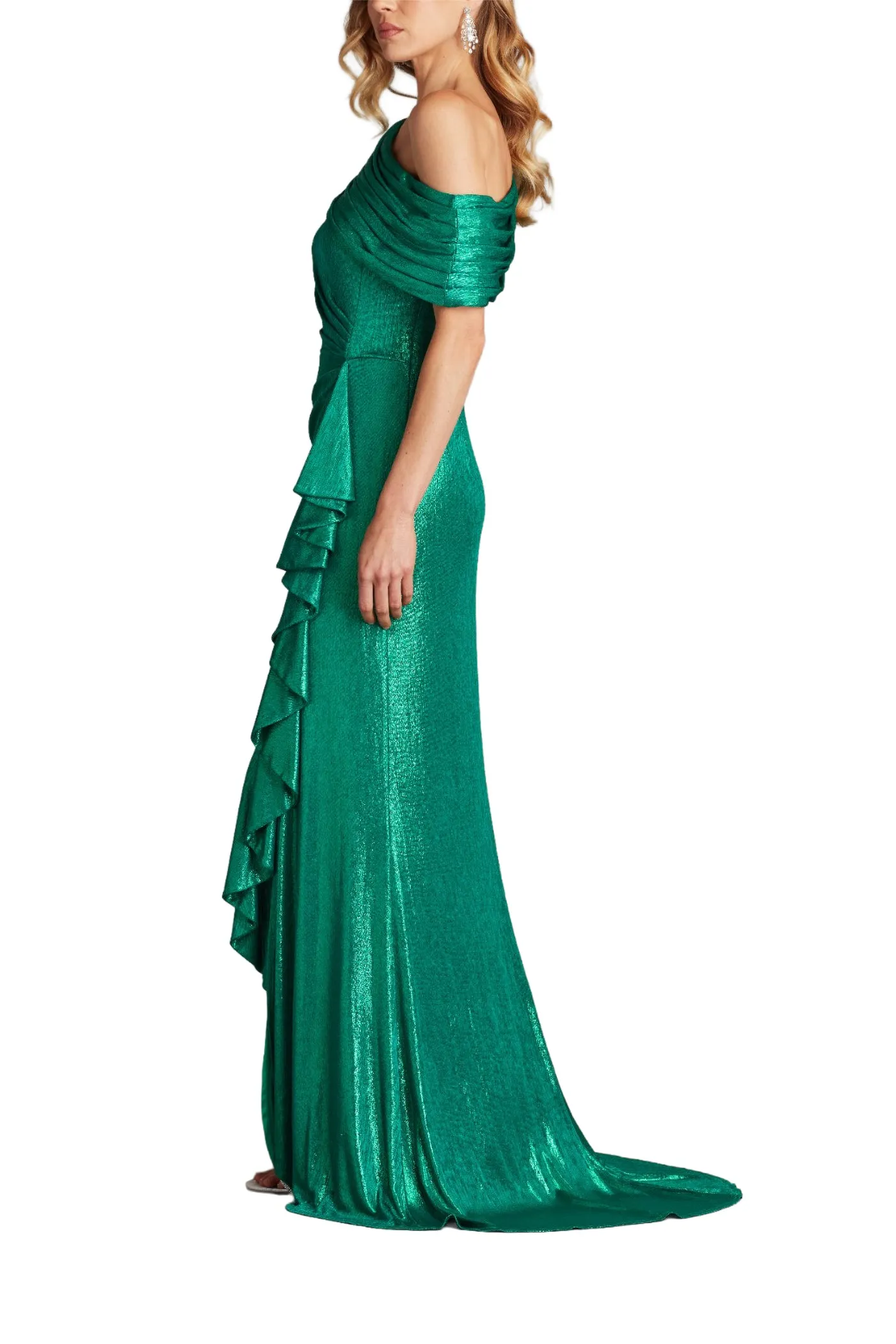 Boise Metallic Waterfall Flounce Gown ALOE sold by Lord & Taylor product image thumbnail 4