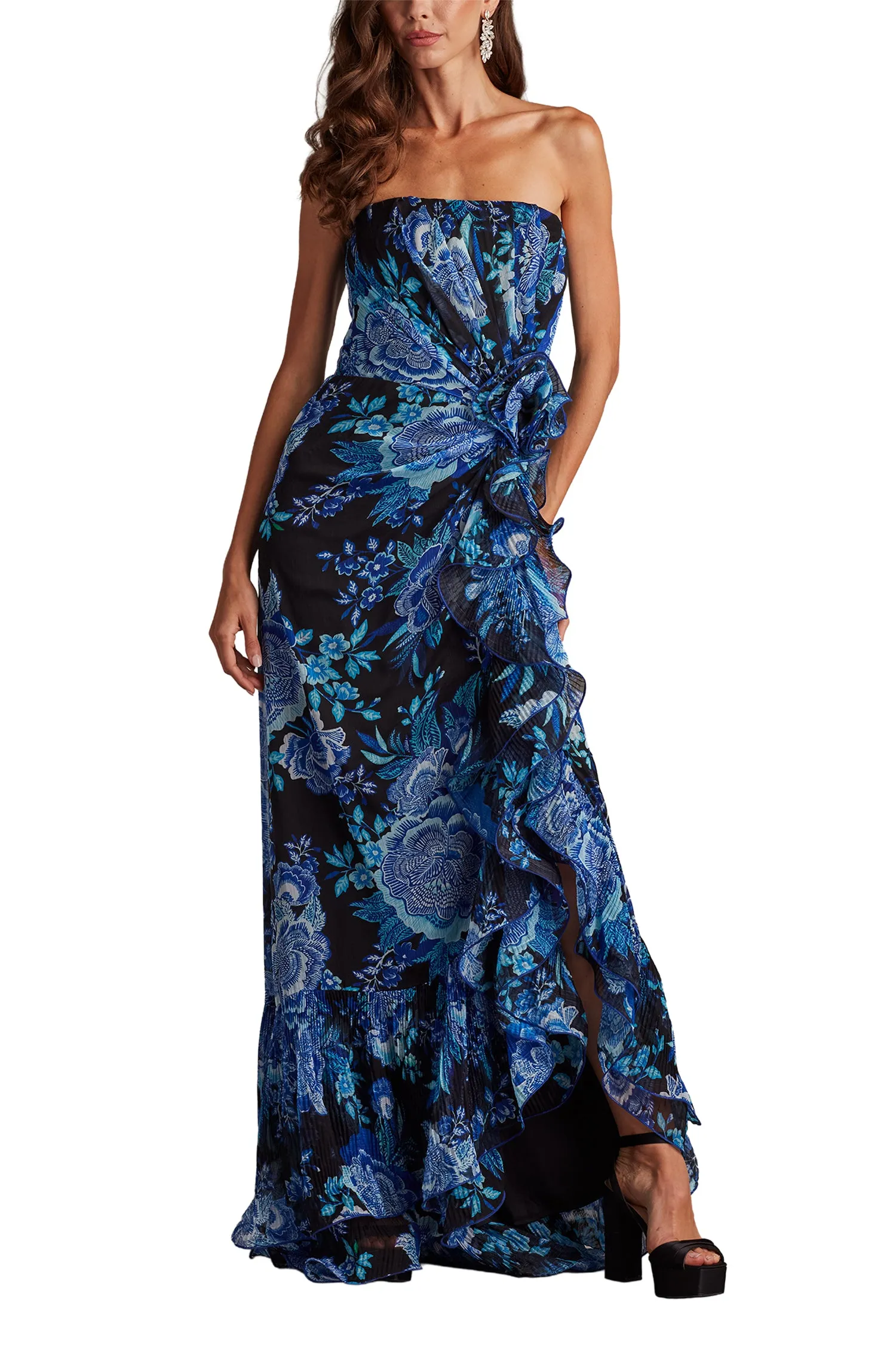 Morwenna Floral Print Ruffle Gown BKBFL sold by Lord & Taylor product image thumbnail 5