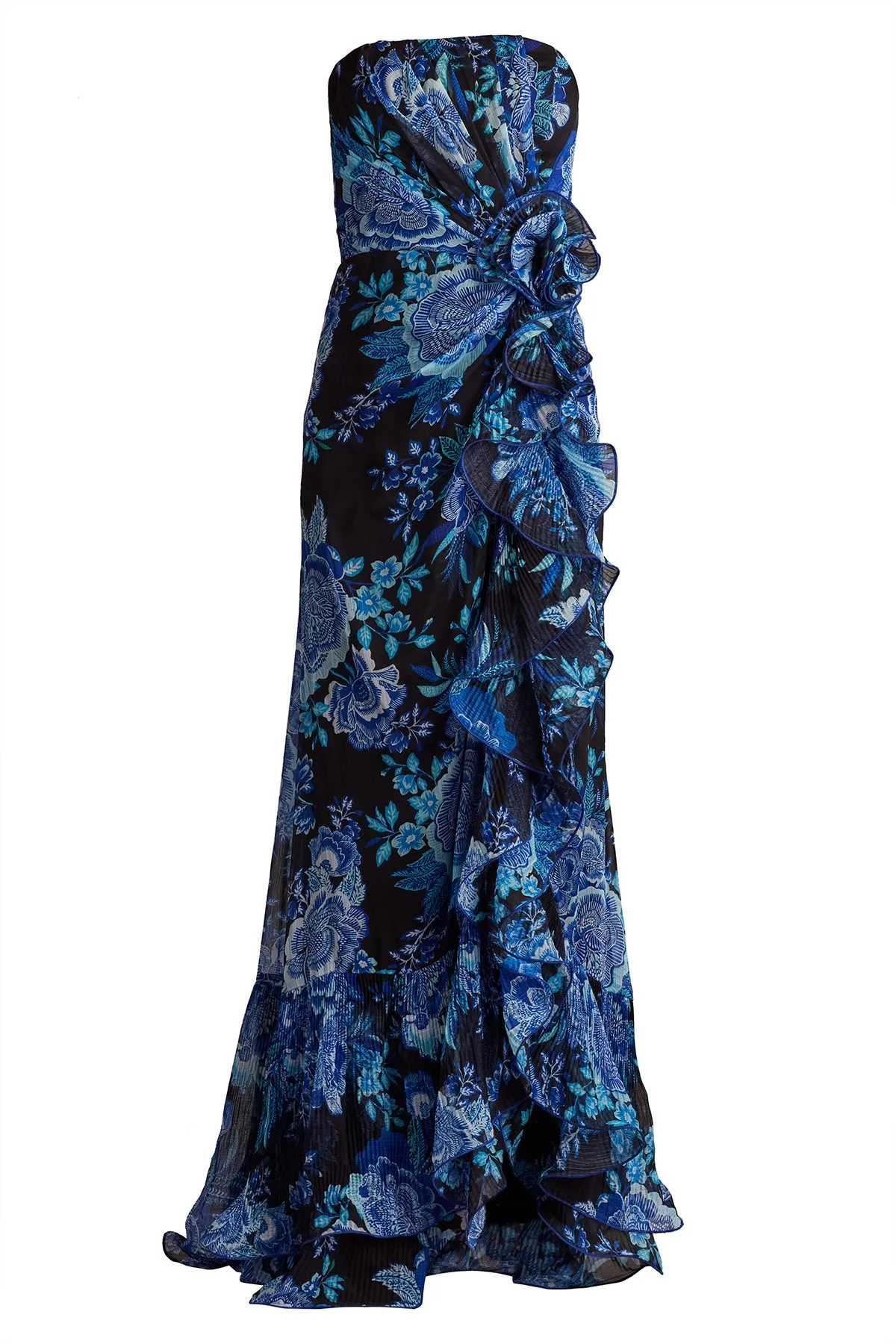 Morwenna Floral Print Ruffle Gown BKBFL sold by Lord & Taylor product image thumbnail 4