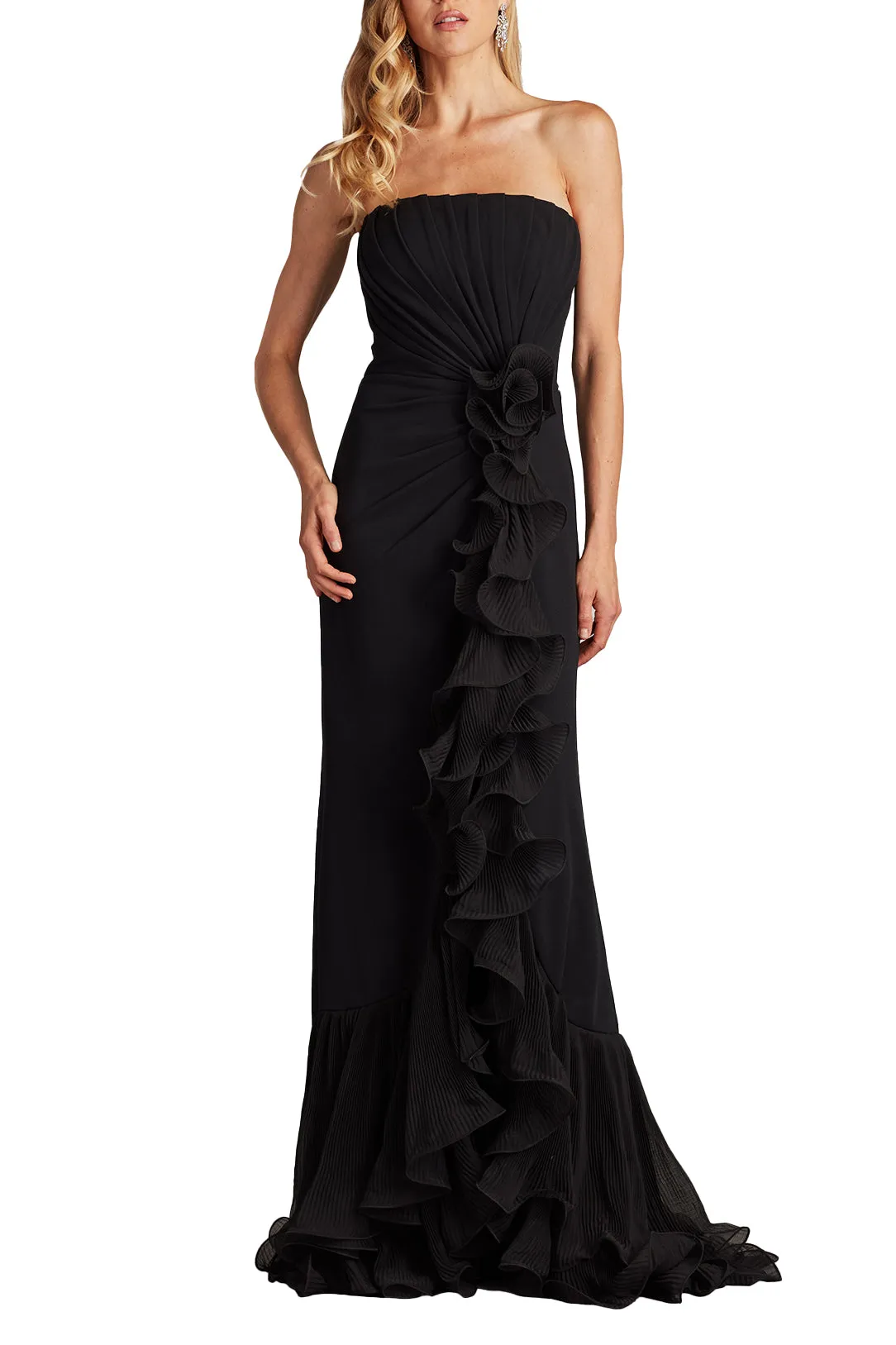 Leith Cascading Ruffle Gown BLACK sold by Lord & Taylor product image thumbnail 3