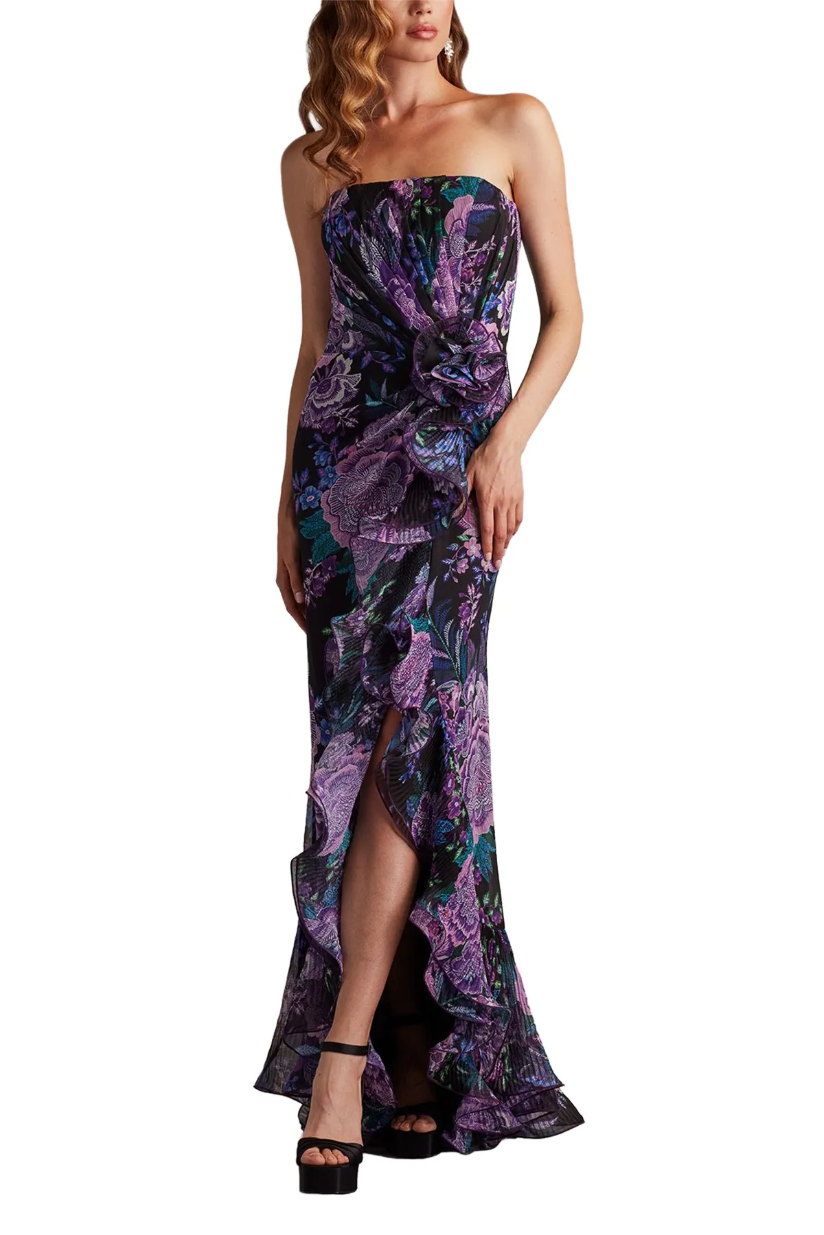 Morwenna Floral Print Ruffle Gown BKPFL sold by Lord & Taylor