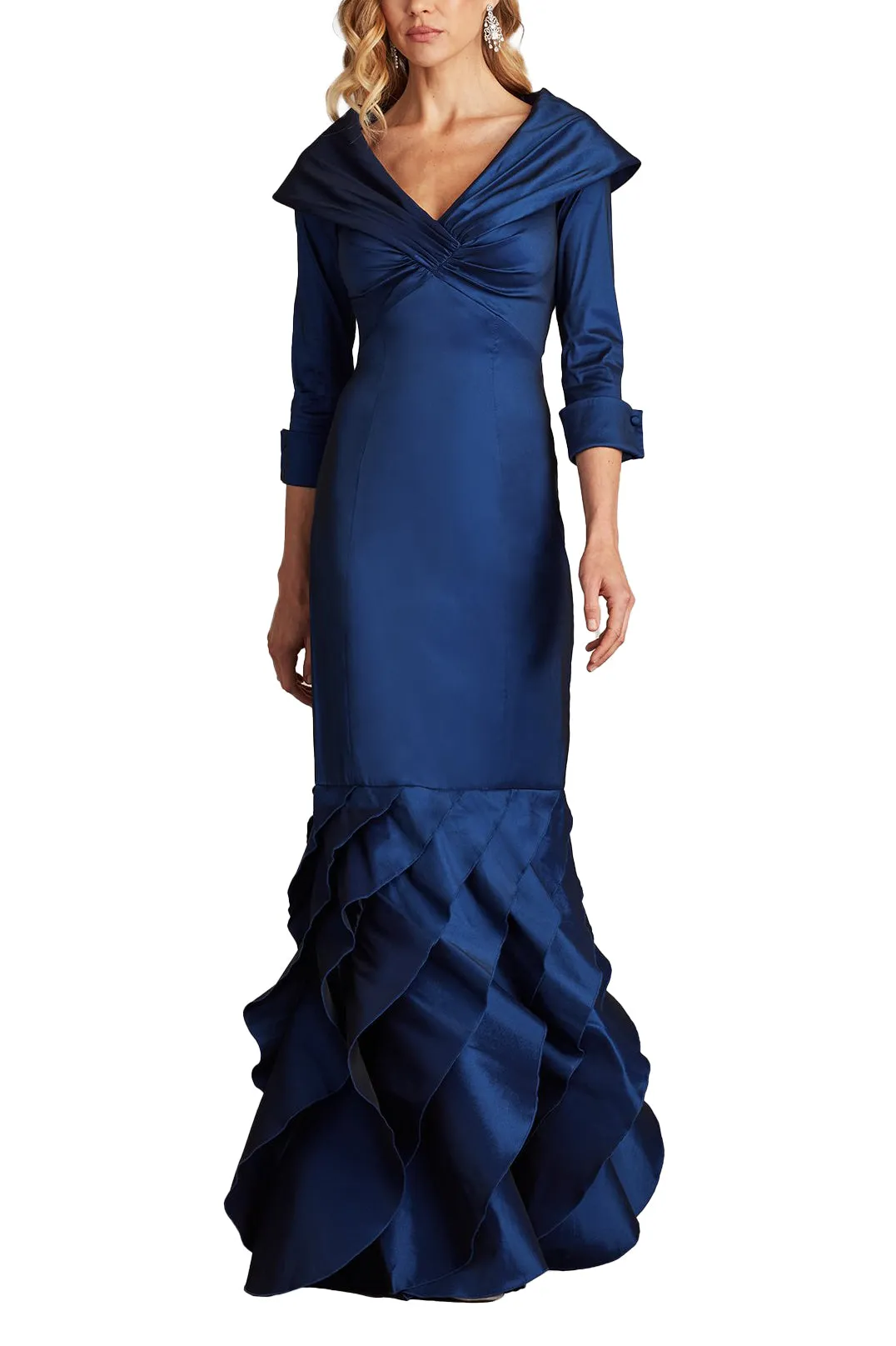 Blythe Portrait Collar Gown NAVY sold by Lord & Taylor product image thumbnail 3