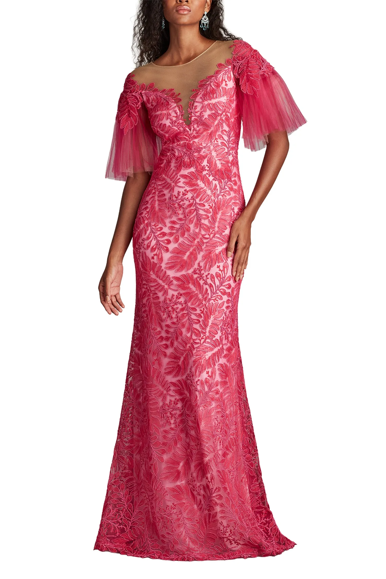 Ryn Embroidered Tulle Illusion Gown WLFLR sold by Lord & Taylor product image thumbnail 4