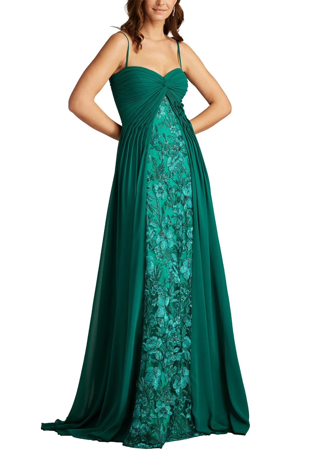 Monte Chiffon Overlay Embroidered Gown EMERA sold by Lord & Taylor product image thumbnail 3