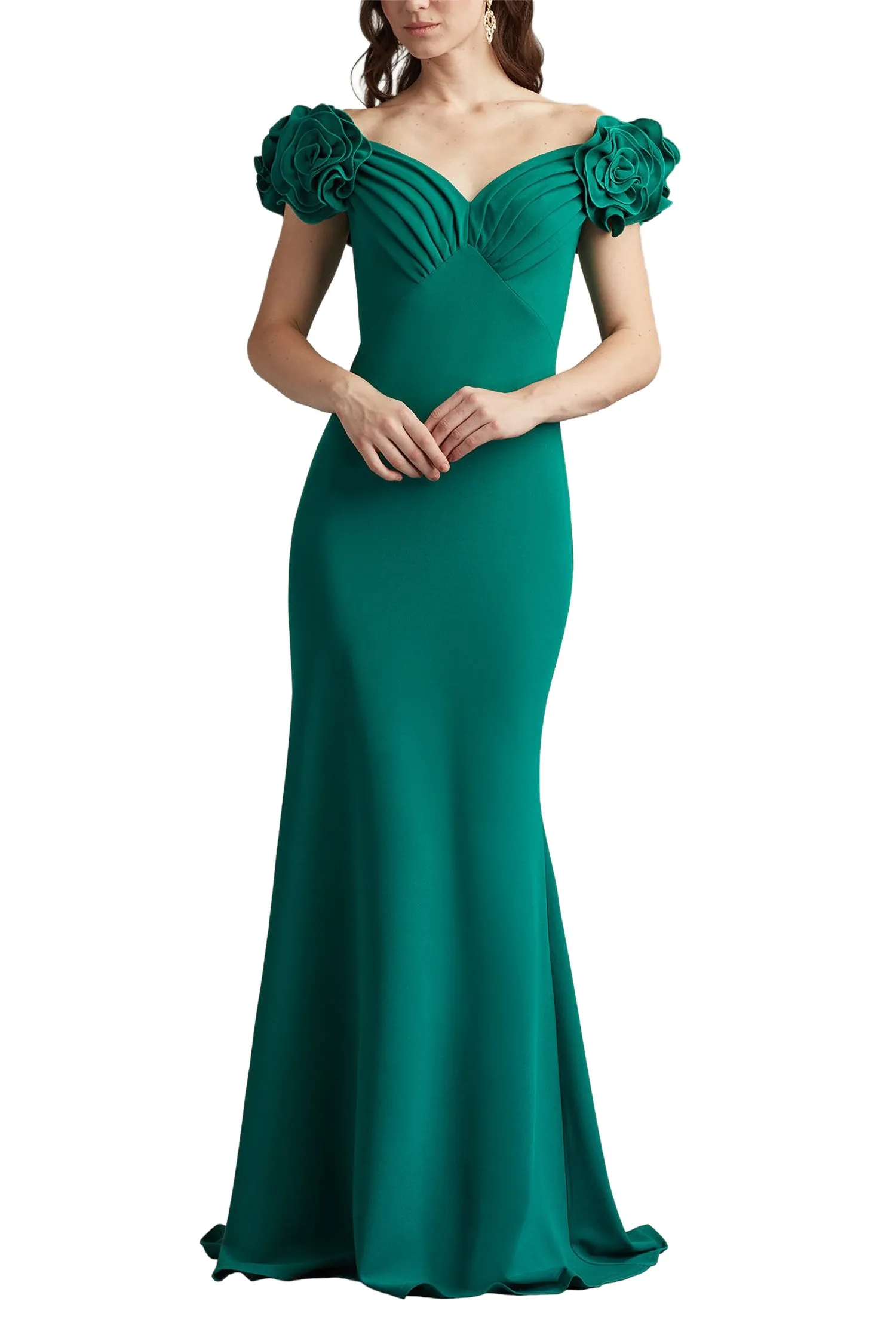 Avenne Rosette-Embellished Gown EMERA sold by Lord & Taylor