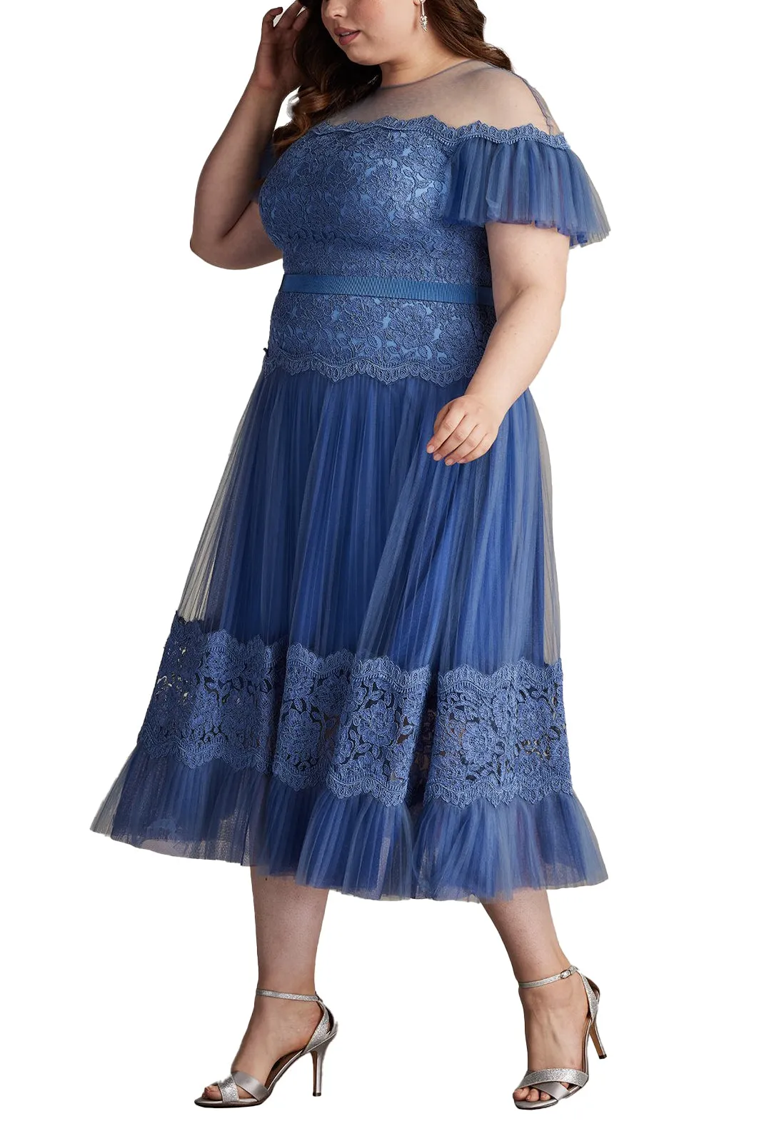 Elise Embroidered Pleated Tulle Midi Dress - PLUS SIZE BLSTN sold by Lord & Taylor product image thumbnail 2