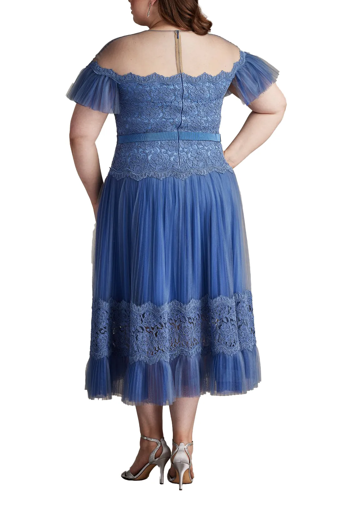 Elise Embroidered Pleated Tulle Midi Dress - PLUS SIZE BLSTN sold by Lord & Taylor product image thumbnail 5