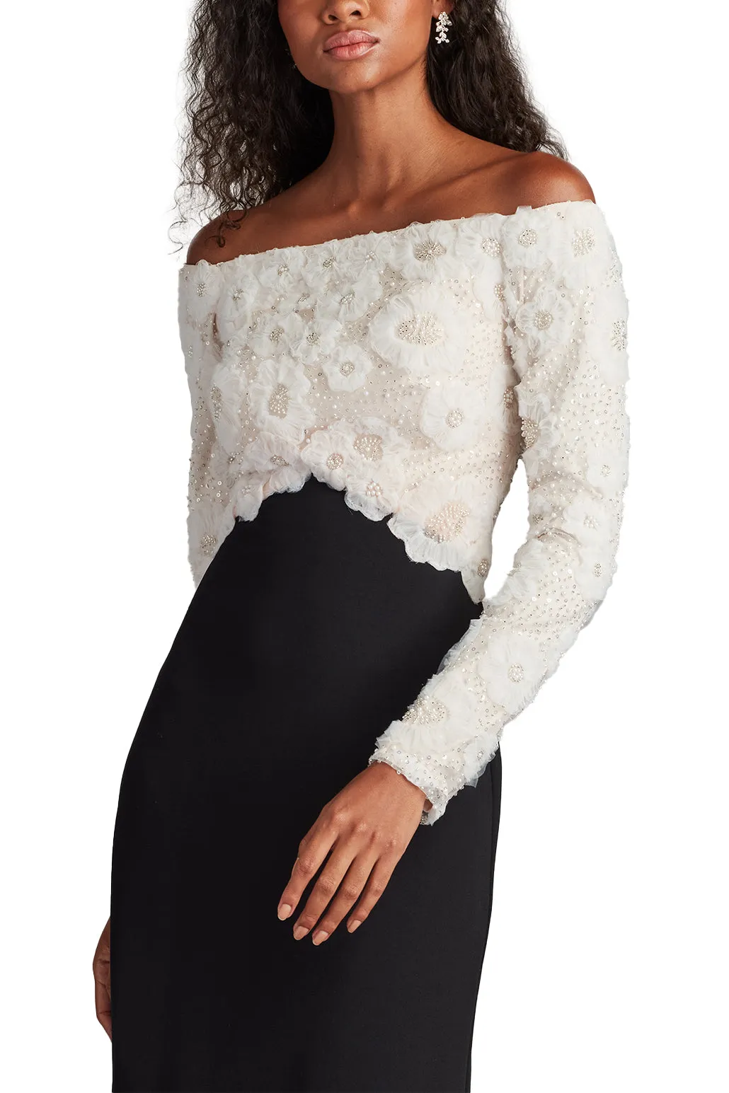 Giuliana Embroidered Bodice Gown IV/BK sold by Lord & Taylor