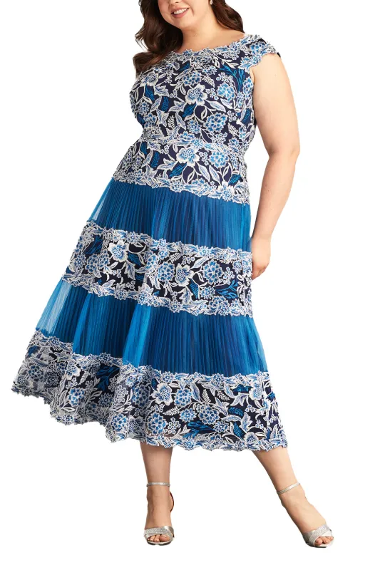 Klein Embroidered Tea-Length Dress - PLUS SIZE PBLUE sold by Lord & Taylor