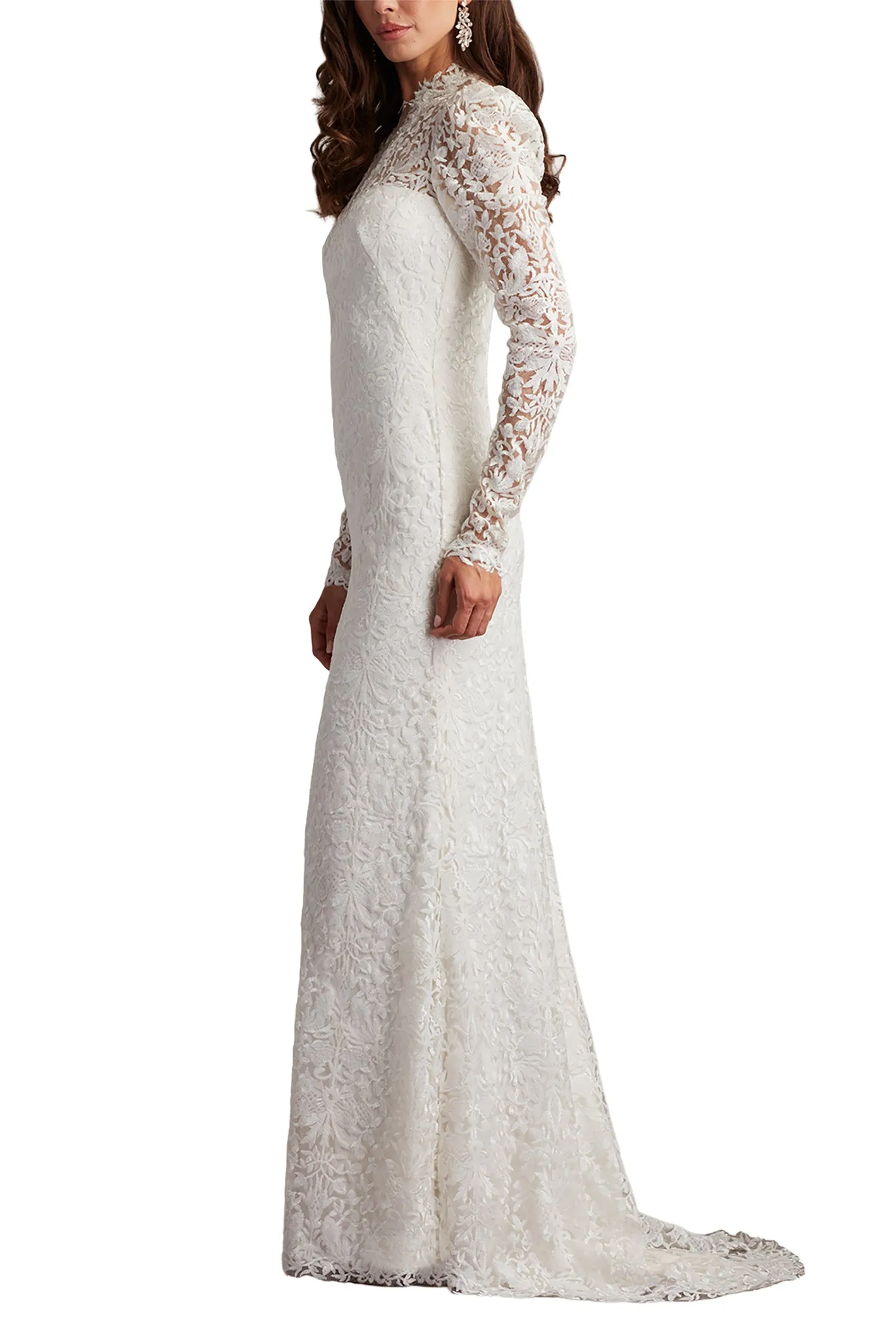 Heiss Embroidered Illusion Gown IVORY sold by Lord & Taylor product image thumbnail 4