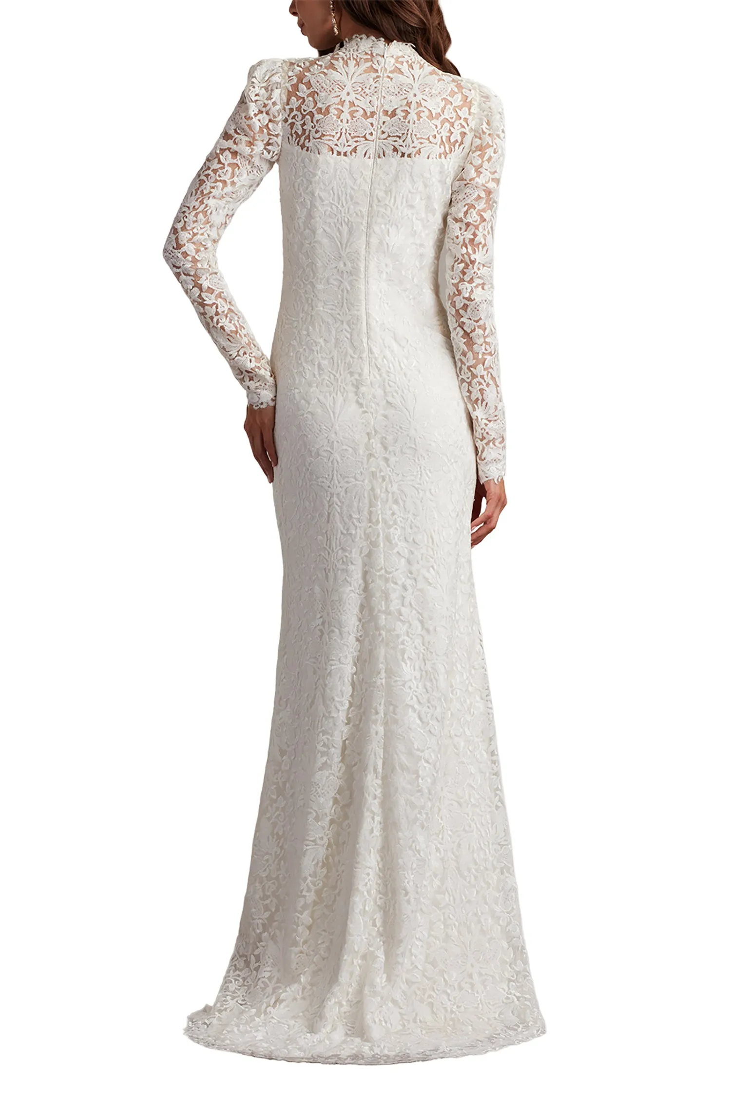 Heiss Embroidered Illusion Gown IVORY sold by Lord & Taylor product image thumbnail 2