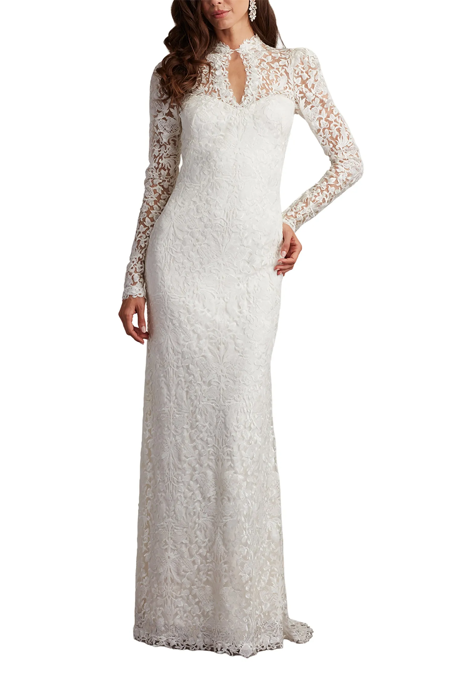 Heiss Embroidered Illusion Gown IVORY sold by Lord & Taylor product image thumbnail 3