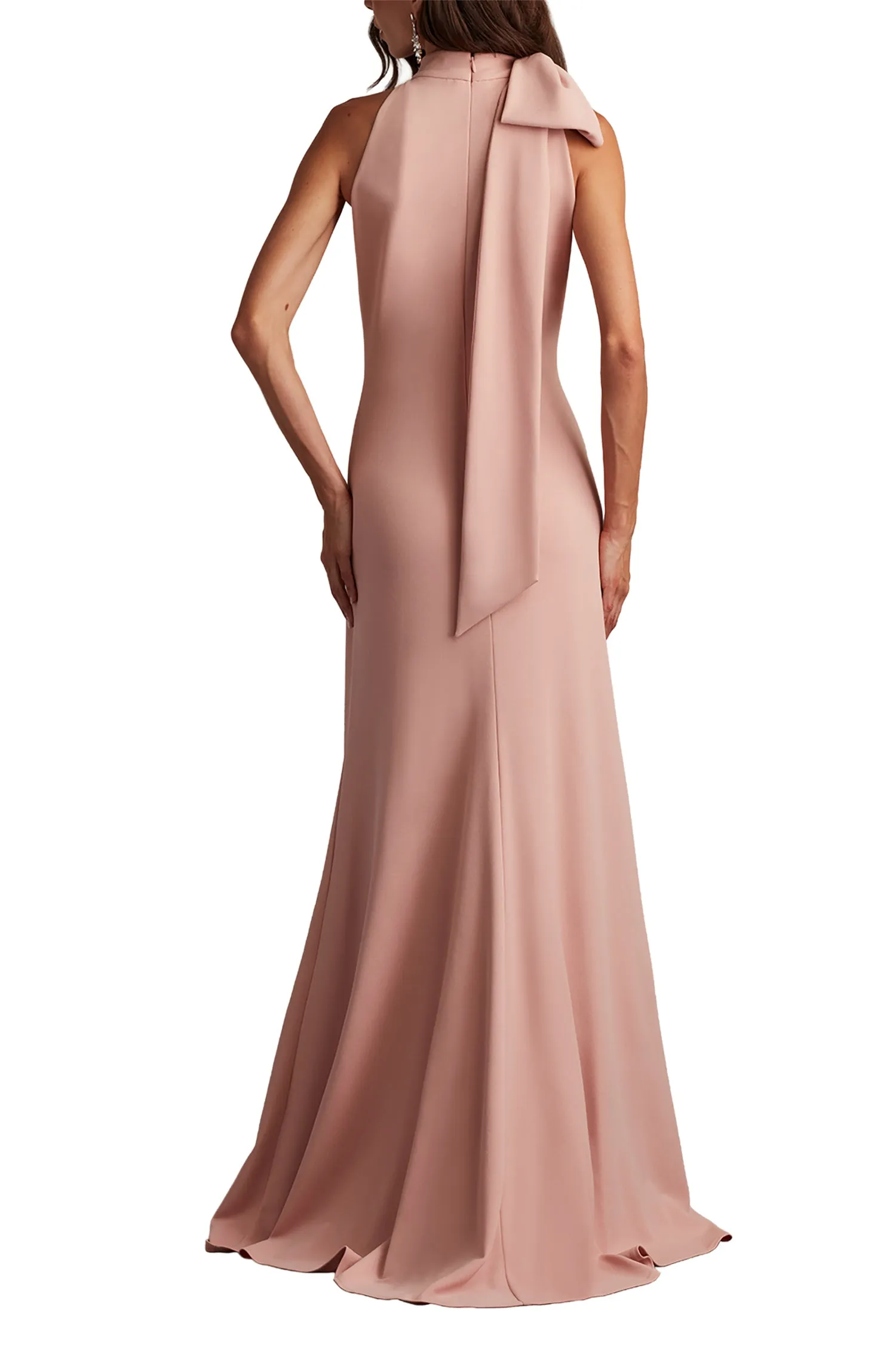 Sims Shoulder Bow Halter Gown PA/PK sold by Lord & Taylor product image thumbnail 5