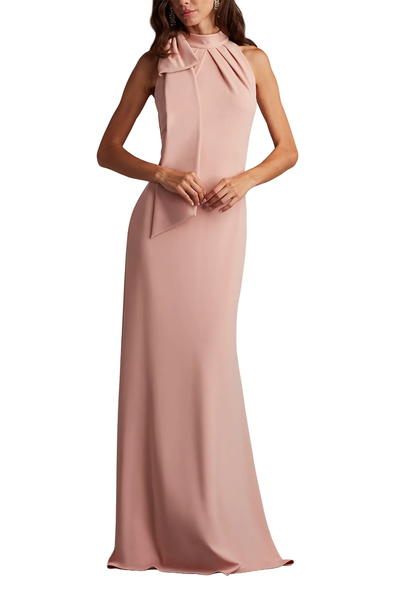 Sims Shoulder Bow Halter Gown PA/PK sold by Lord & Taylor product image thumbnail 2