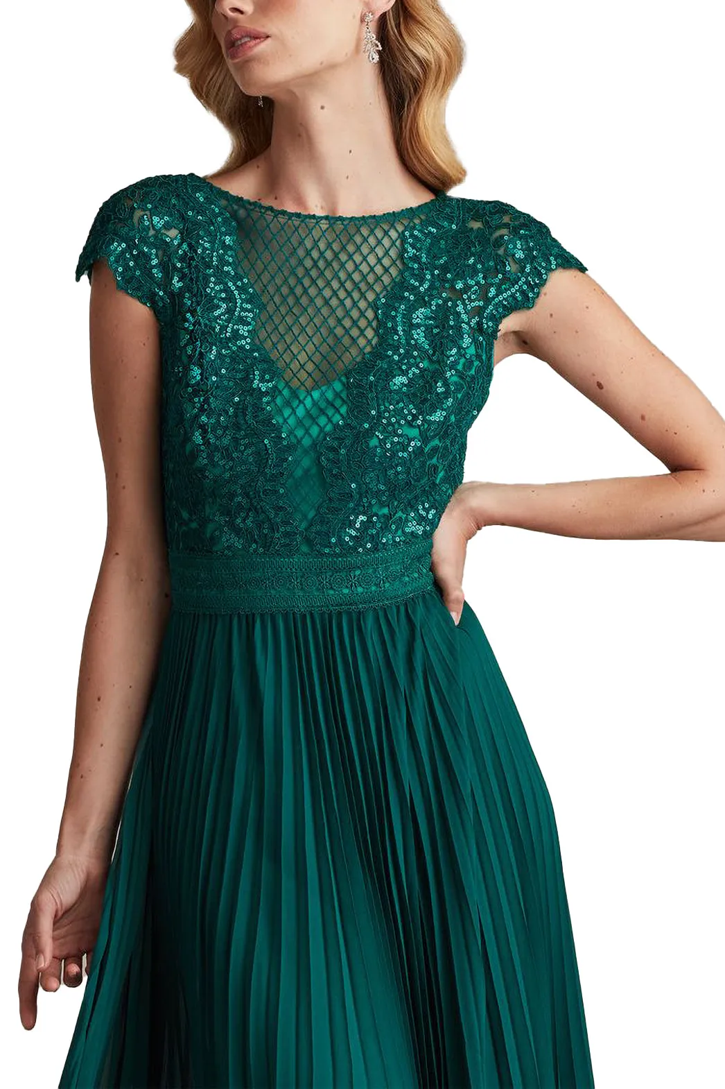 Surette Sequin Embroidered and Pleated Chiffon Gown BAMBO sold by Lord & Taylor product image thumbnail 4