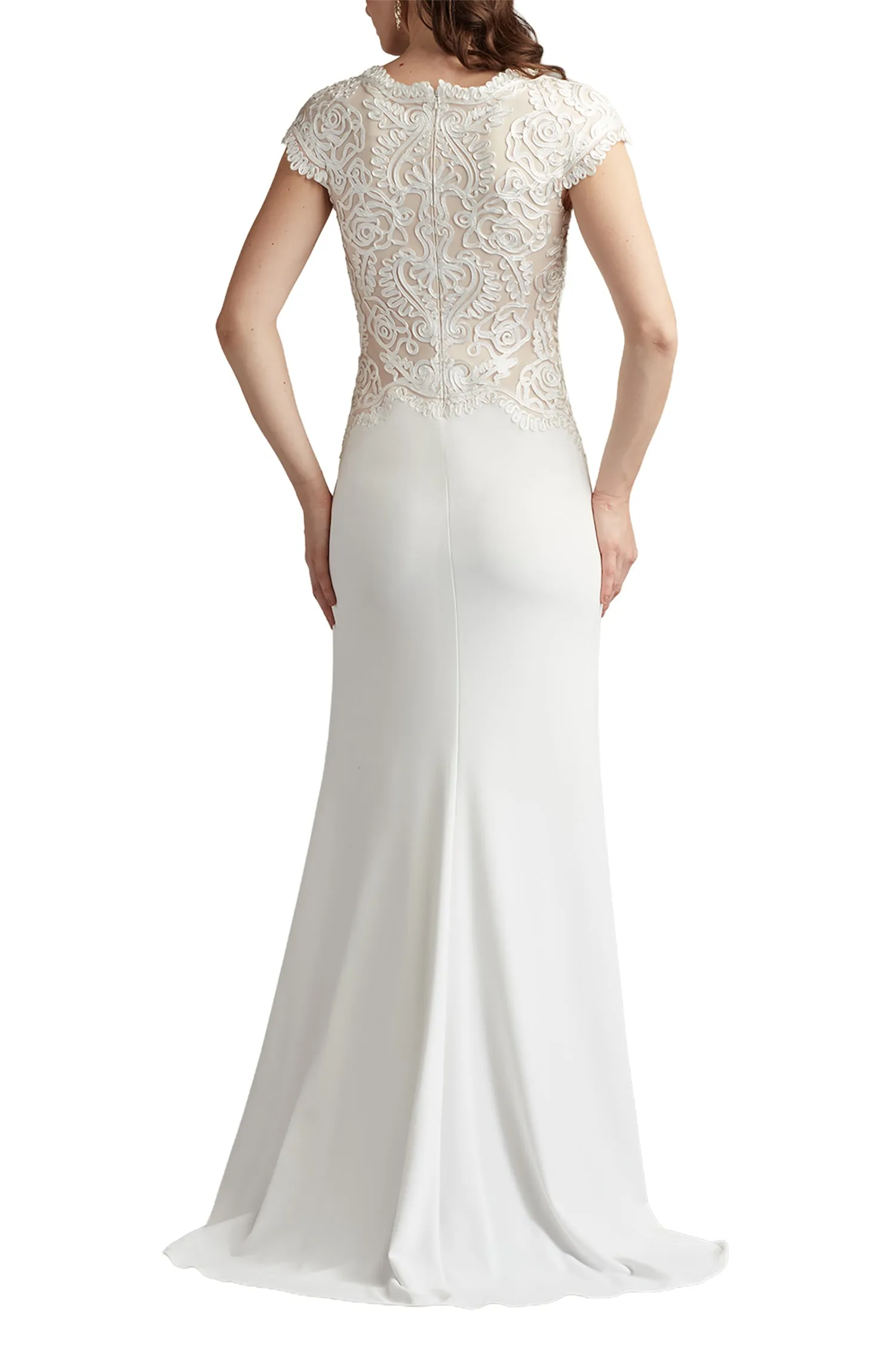 Isadora Embroidered Crepe Gown IVPTL sold by Lord & Taylor product image thumbnail 2