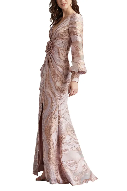 Roselle Gilded Gown PEBBL made by Tadashi Shoji