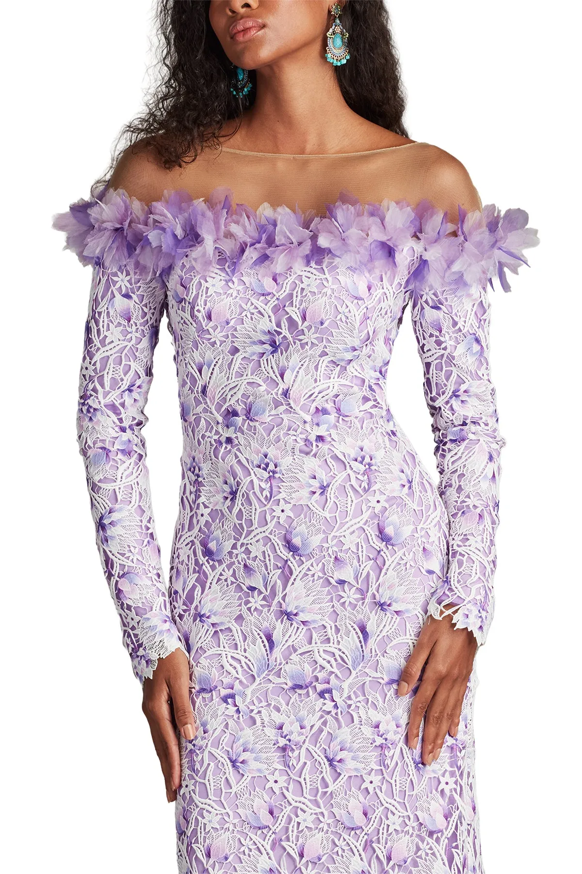 Liora Embroidered Lace Gown WHPHZ sold by Lord & Taylor