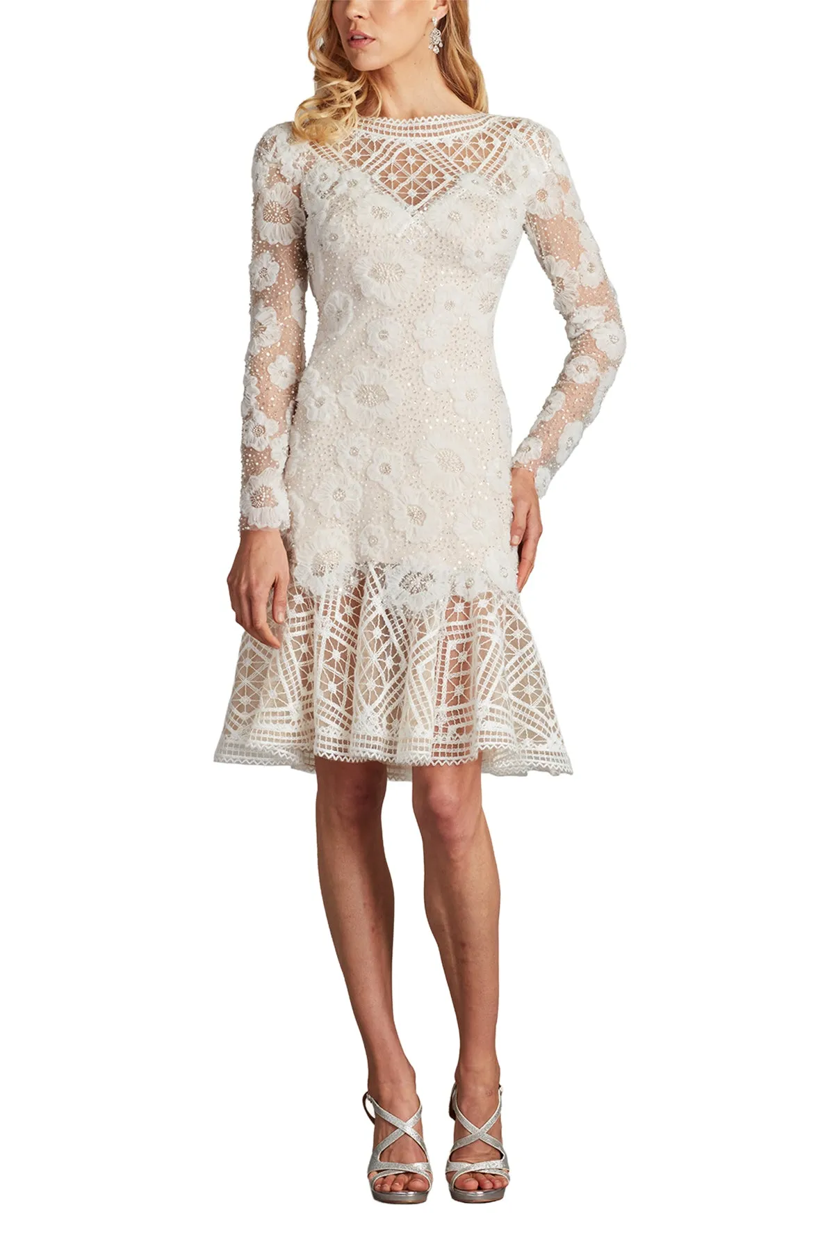 Idly Embroidered Illusion Dress IVPTL sold by Lord & Taylor product image thumbnail 4