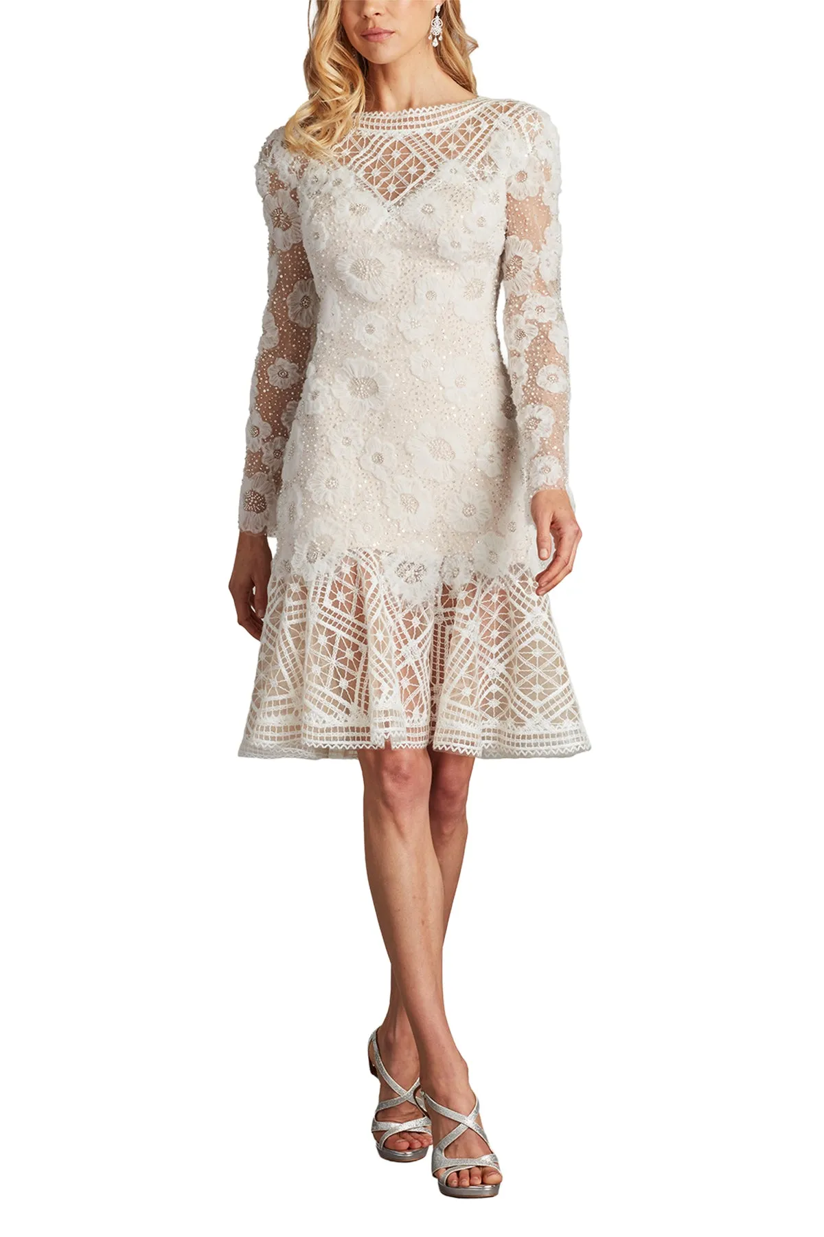 Idly Embroidered Illusion Dress IVPTL sold by Lord & Taylor product image thumbnail 3