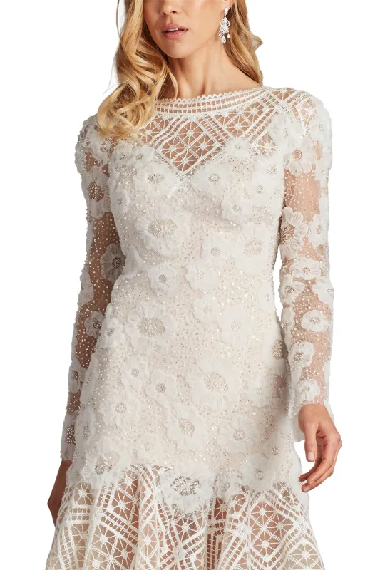 Idly Embroidered Illusion Dress IVPTL sold by Lord & Taylor