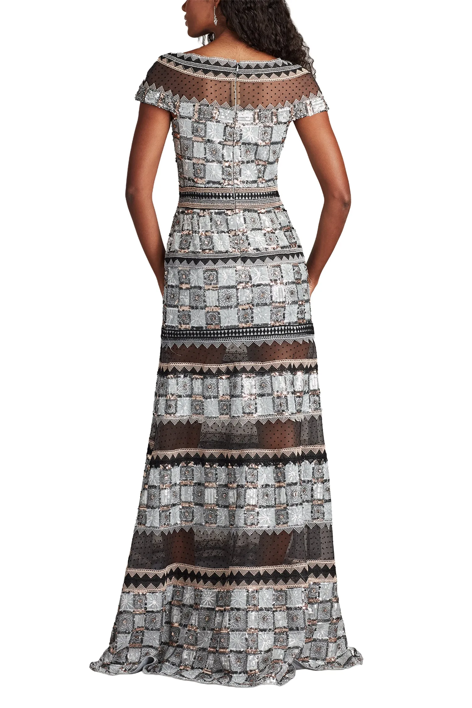Jovie Sequin Embroidered Illusion Gown SILMU sold by Lord & Taylor product image thumbnail 3