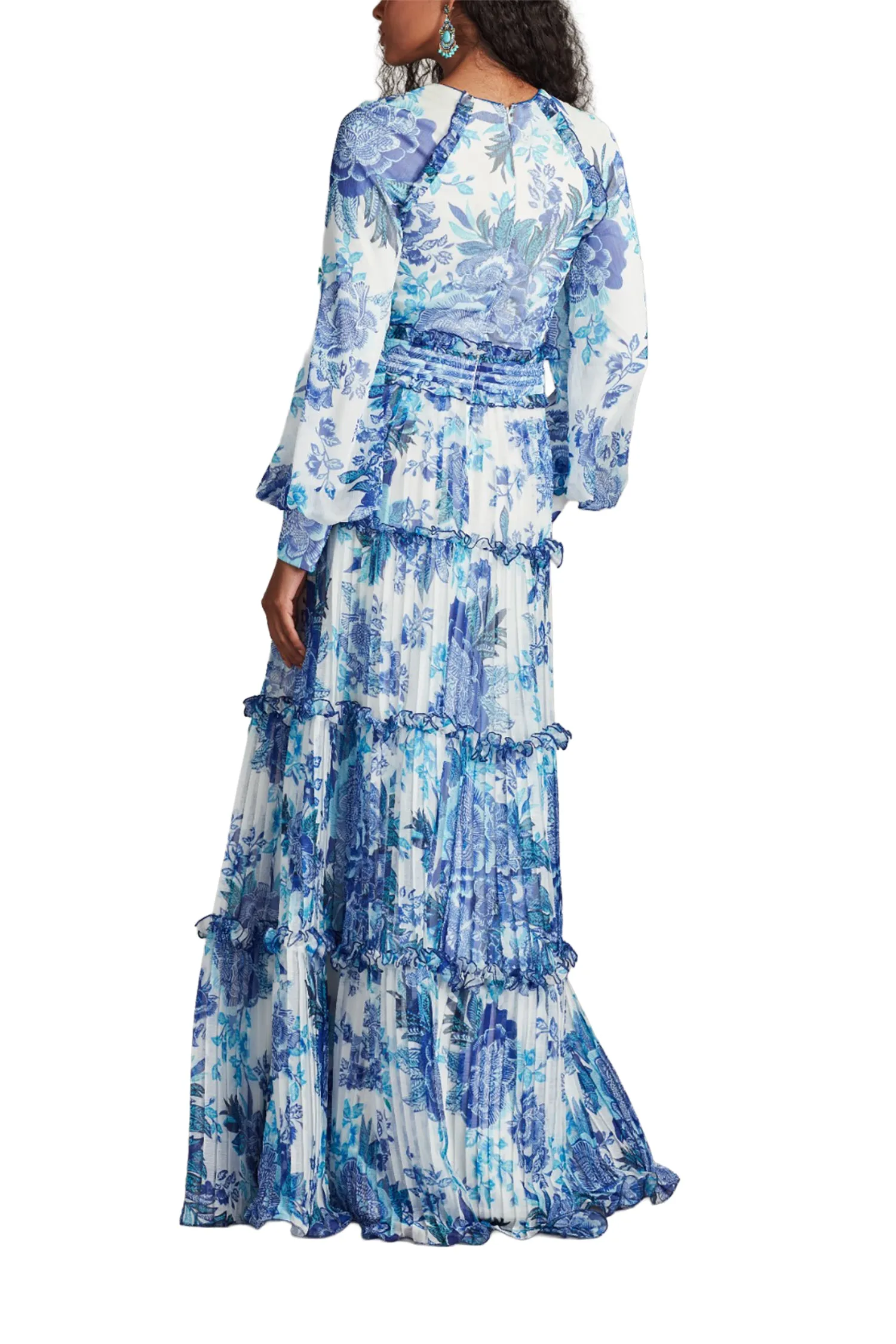 Atlas Pleated Floral Print Gown WHBFL sold by Lord & Taylor product image thumbnail 5