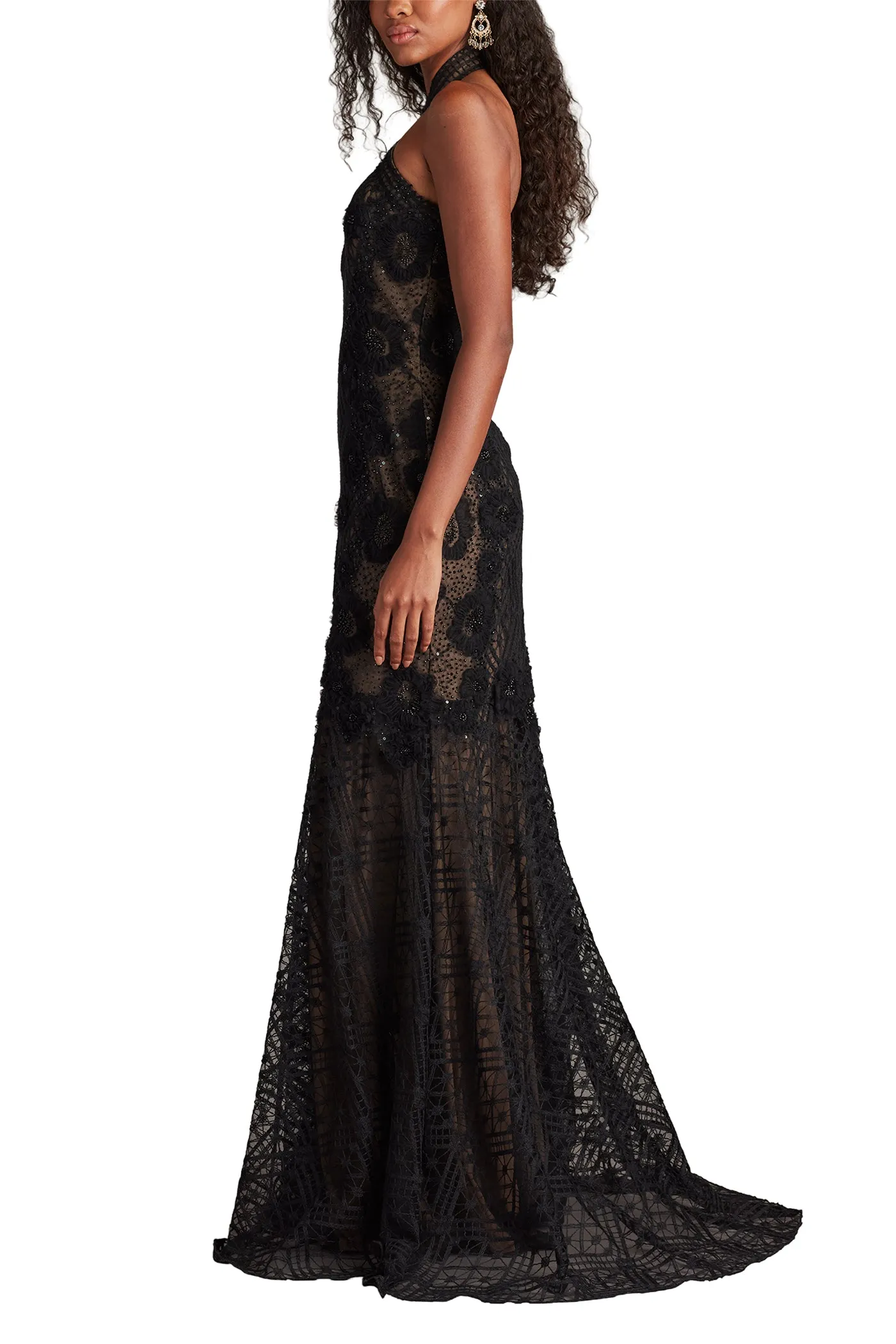 Lakota Embroidered Halter Gown BK/ND sold by Lord & Taylor product image thumbnail 4