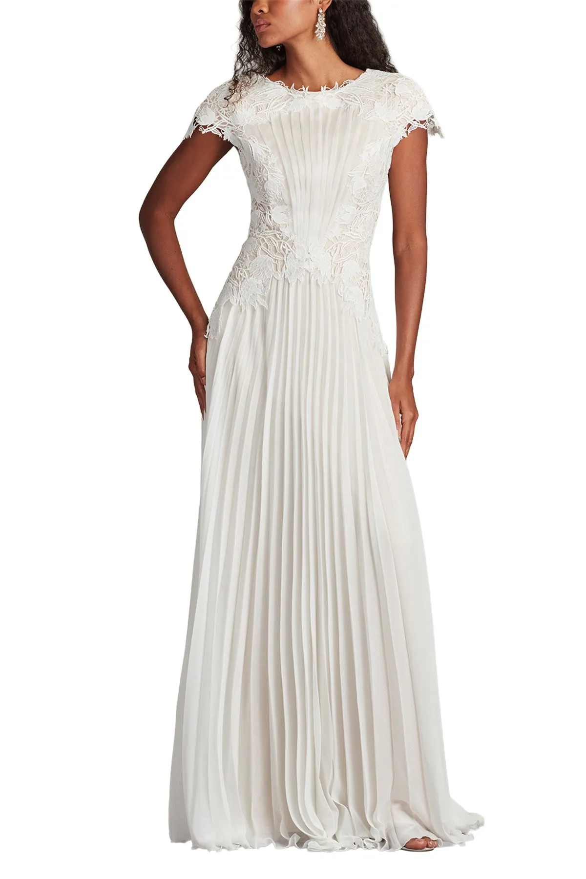 Cassiel Pleated Chiffon Gown IVPTL sold by Lord & Taylor product image thumbnail 4