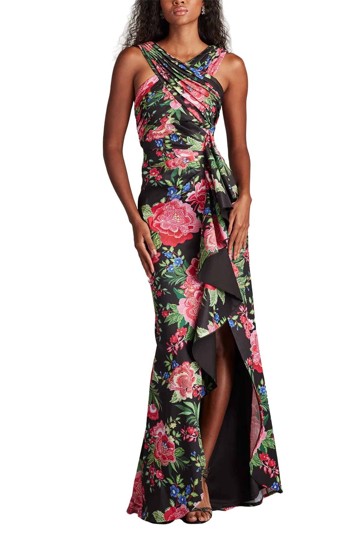 Elarra Floral Waterfall Flounce Gown BKFFL sold by Lord & Taylor product image thumbnail 2
