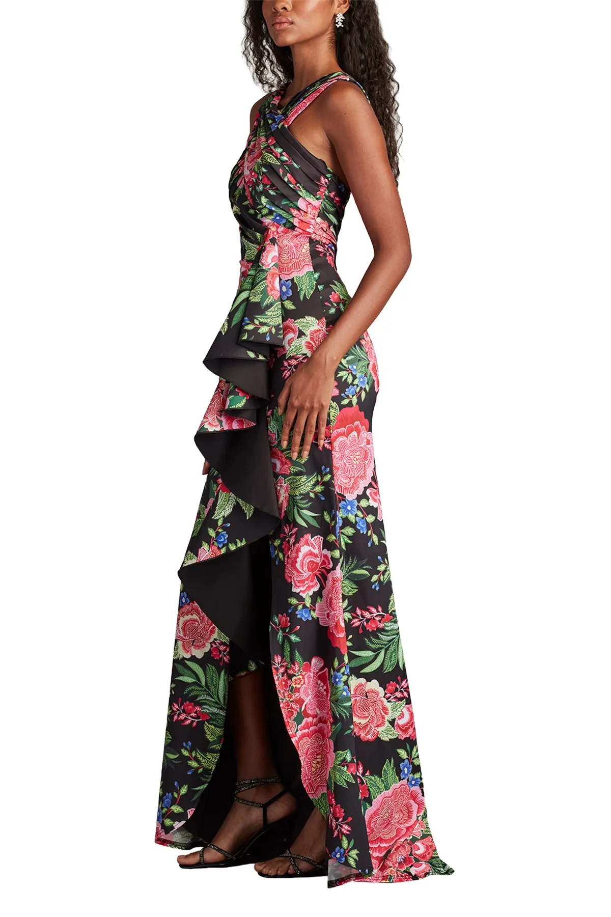 Elarra Floral Waterfall Flounce Gown BKFFL sold by Lord & Taylor product image thumbnail 3