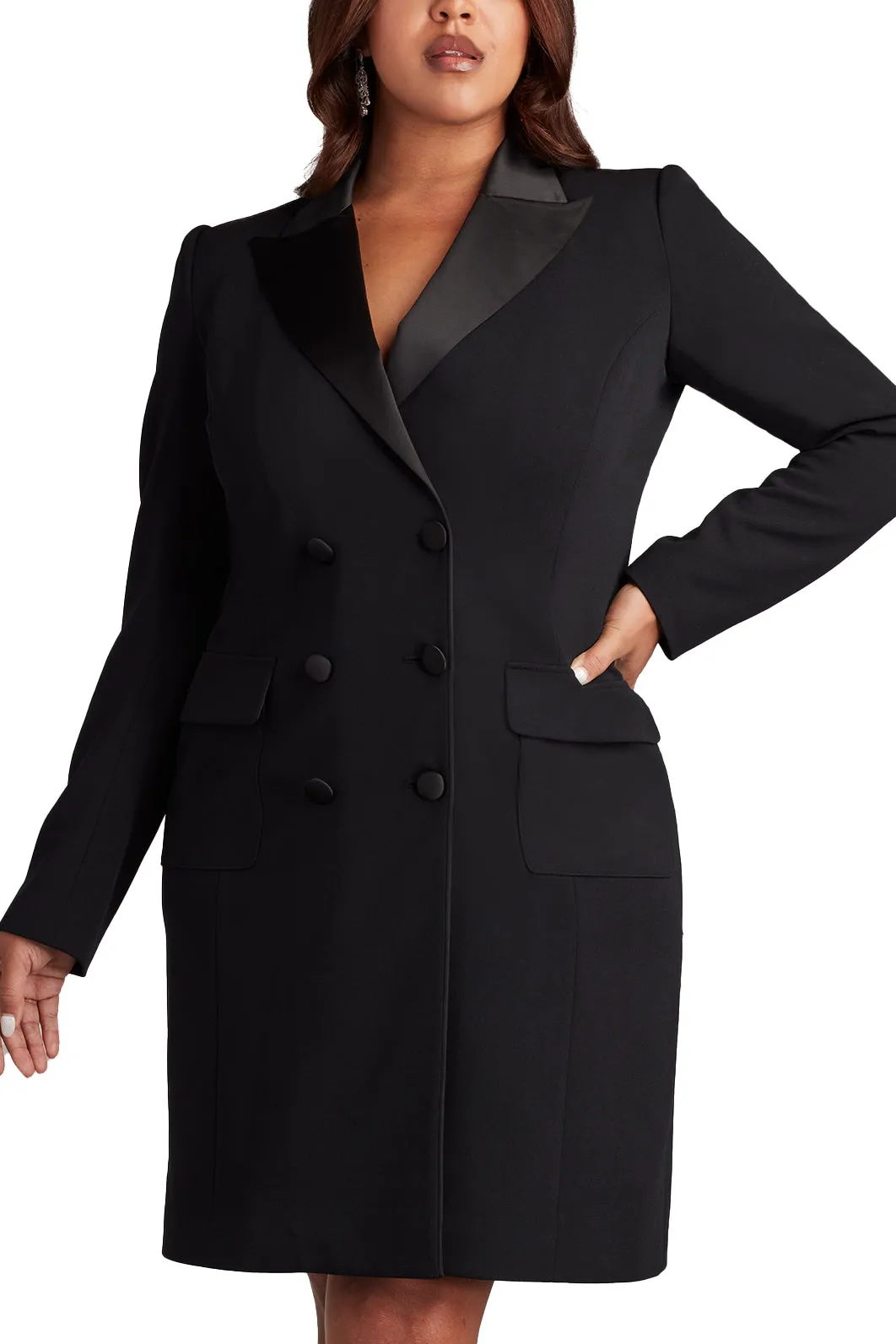 McKay Double-Breasted Coat Dress - PLUS SIZE BLACK sold by Lord & Taylor product image thumbnail 3