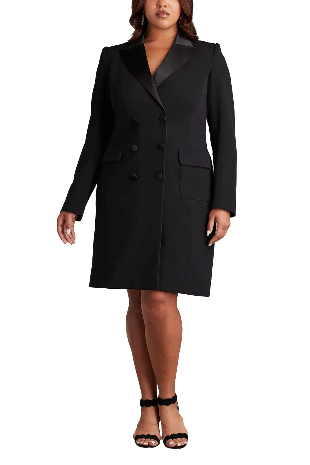 McKay Double-Breasted Coat Dress - PLUS SIZE BLACK sold by Lord & Taylor product image thumbnail 4