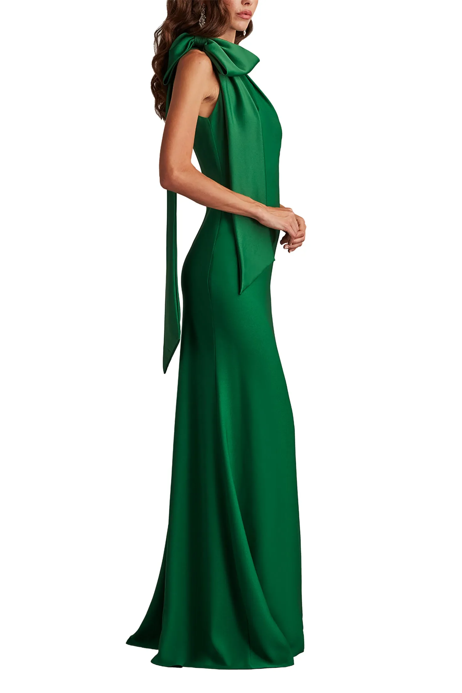 Sims Shoulder Bow Halter Gown BAMBO sold by Lord & Taylor product image thumbnail 3
