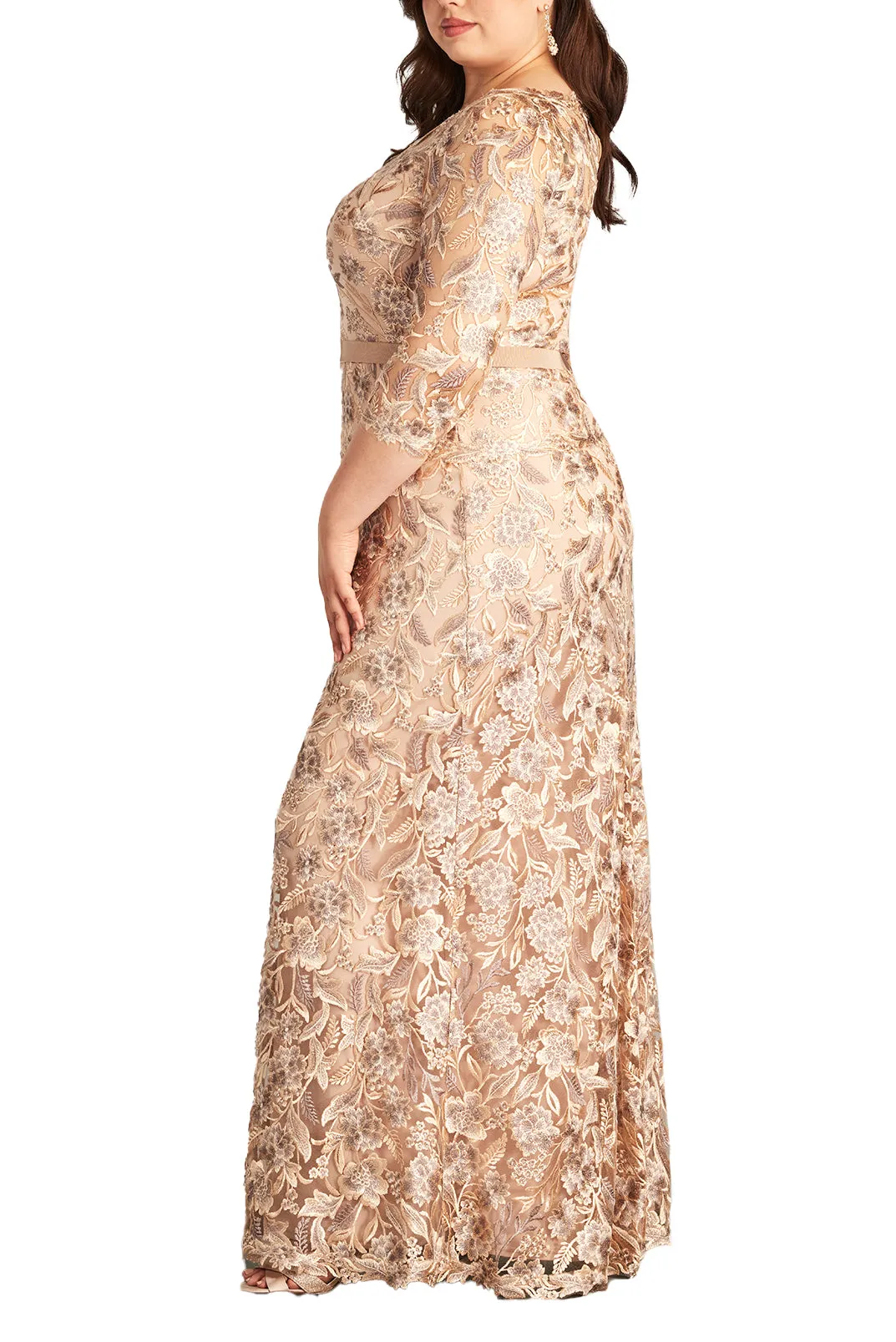 Marcel Embroidered Illusion Gown - PLUS SIZE PEBBL sold by Lord & Taylor product image thumbnail 5