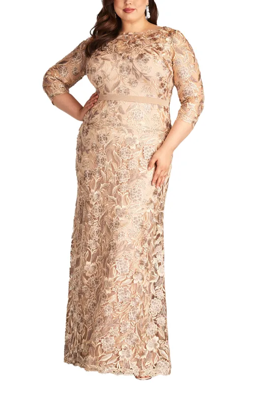 Marcel Embroidered Illusion Gown - PLUS SIZE PEBBL sold by Lord & Taylor