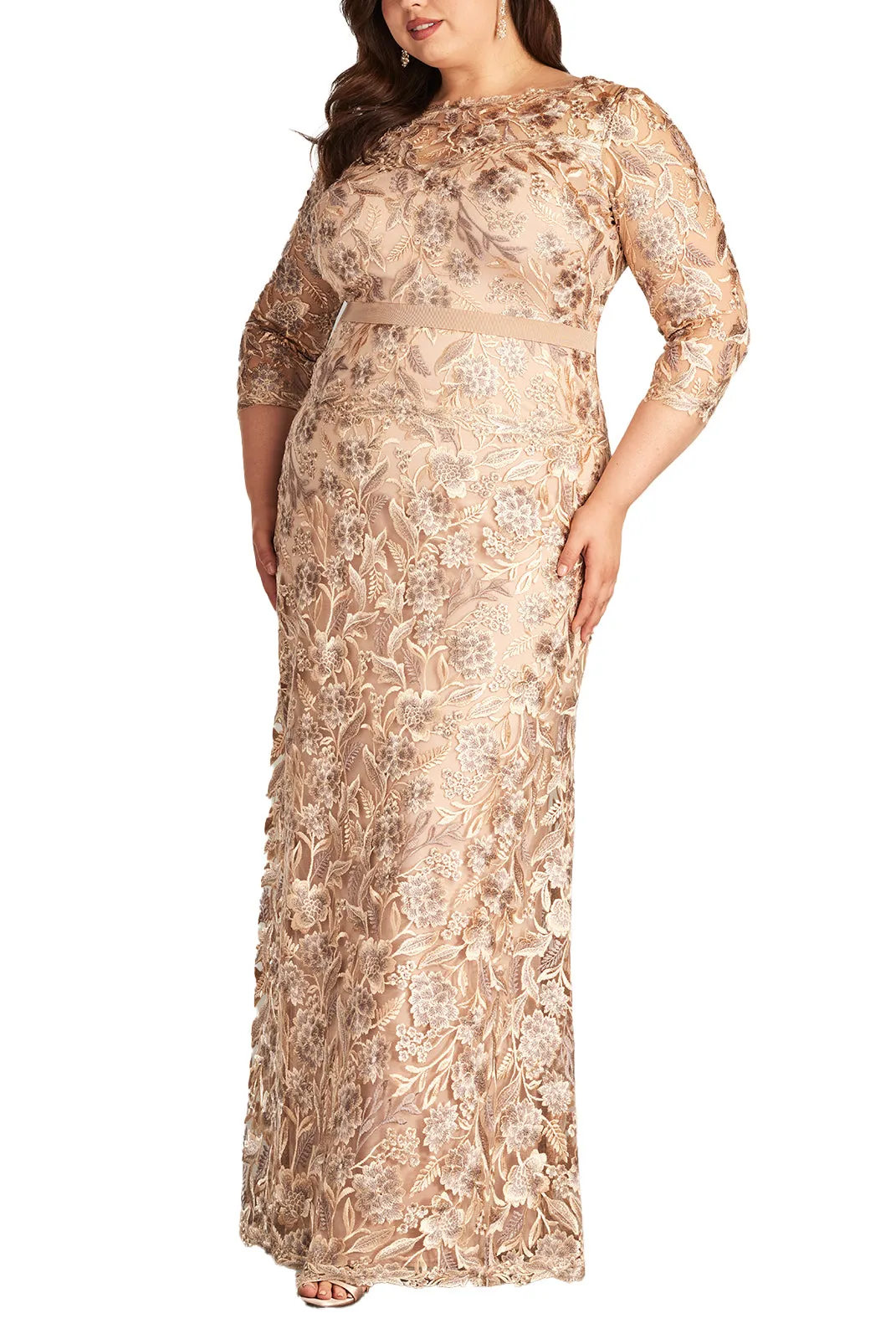 Marcel Embroidered Illusion Gown - PLUS SIZE PEBBL sold by Lord & Taylor product image thumbnail 4
