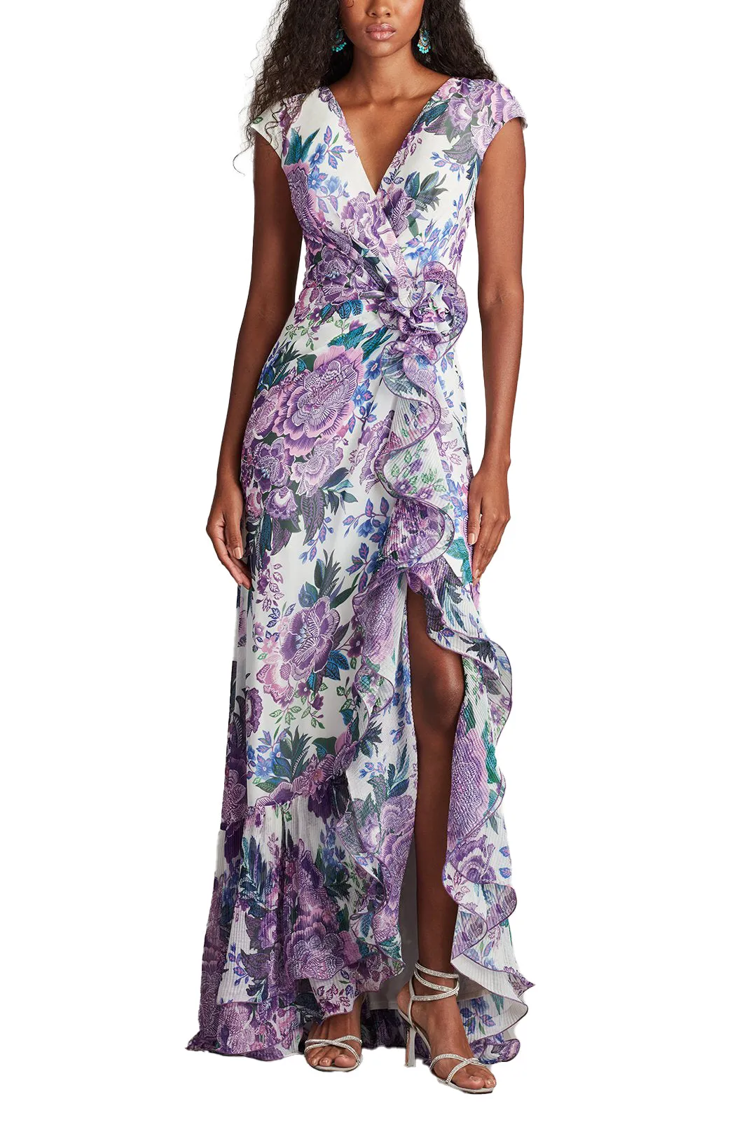 Sinai Floral Cascading Ruffle Gown WHPFL sold by Lord & Taylor