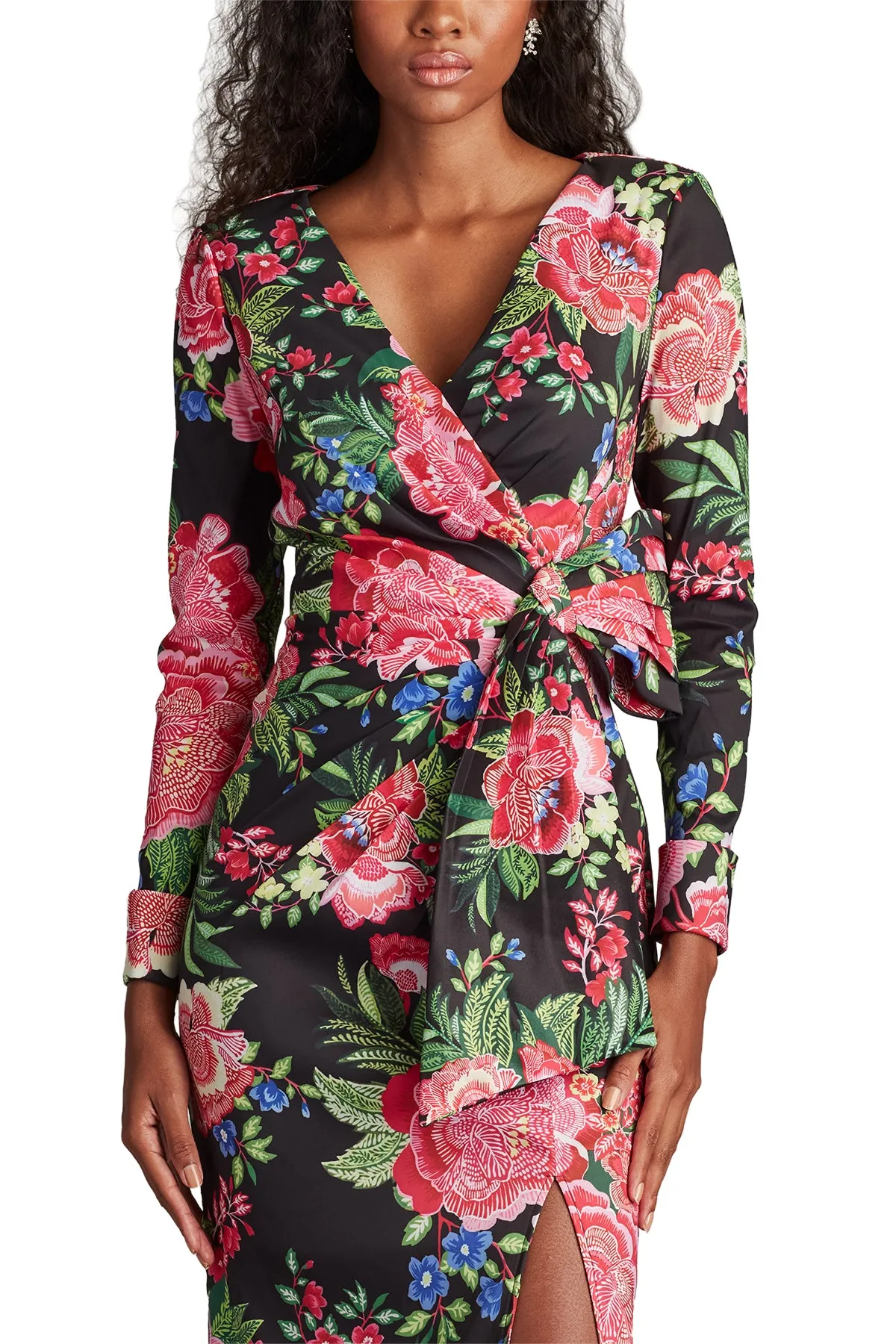 Talvo Floral Print Wrap Gown BKFFL sold by Lord & Taylor product image thumbnail 4