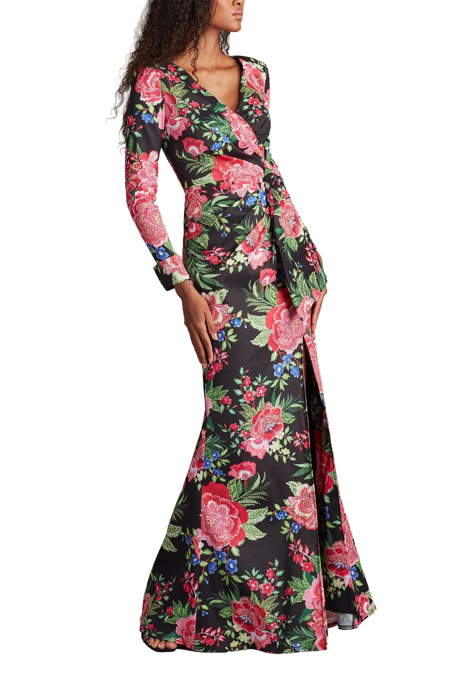 Talvo Floral Print Wrap Gown BKFFL sold by Lord & Taylor product image thumbnail 5