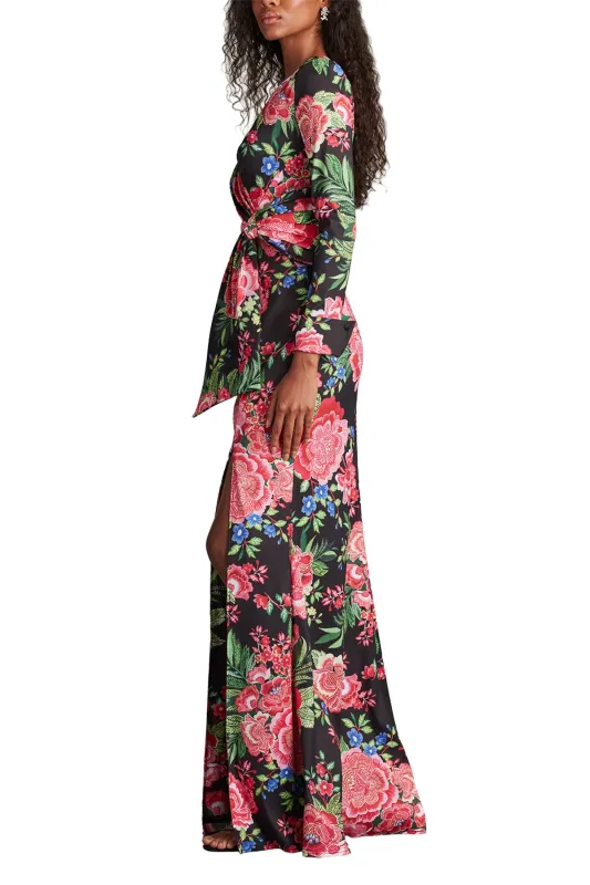 Talvo Floral Print Wrap Gown BKFFL sold by Lord & Taylor