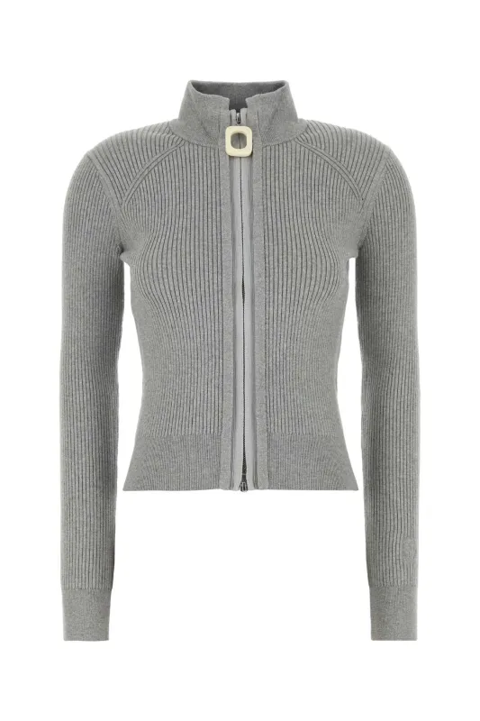 GREY STRETCH COTTON BLEND CARDIGAN sold by Lord & Taylor